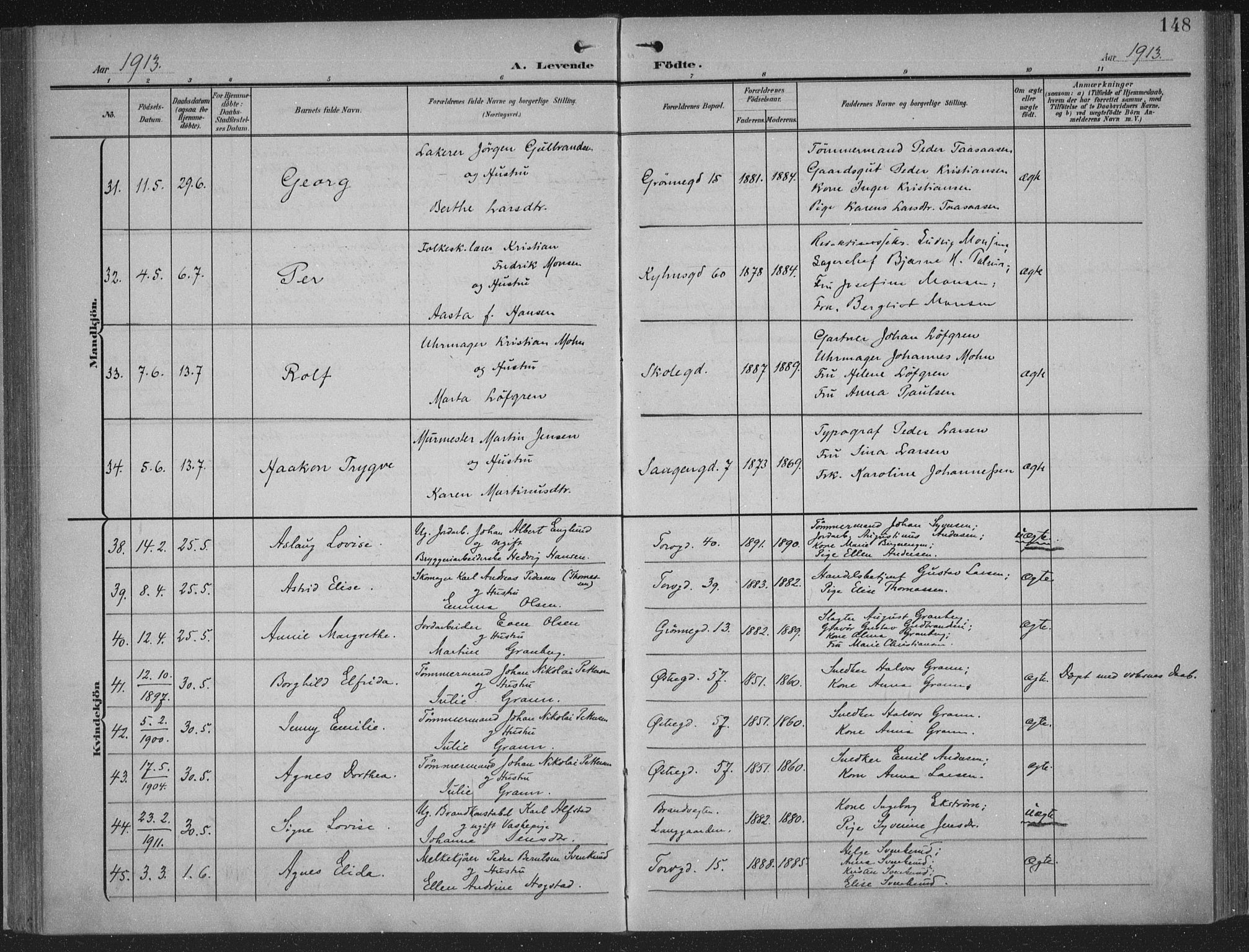 Hamar prestekontor, AV/SAH-DOMPH-002/H/Ha/Haa/L0001: Ministerialbok nr. 1, 1900-1914, s. 148