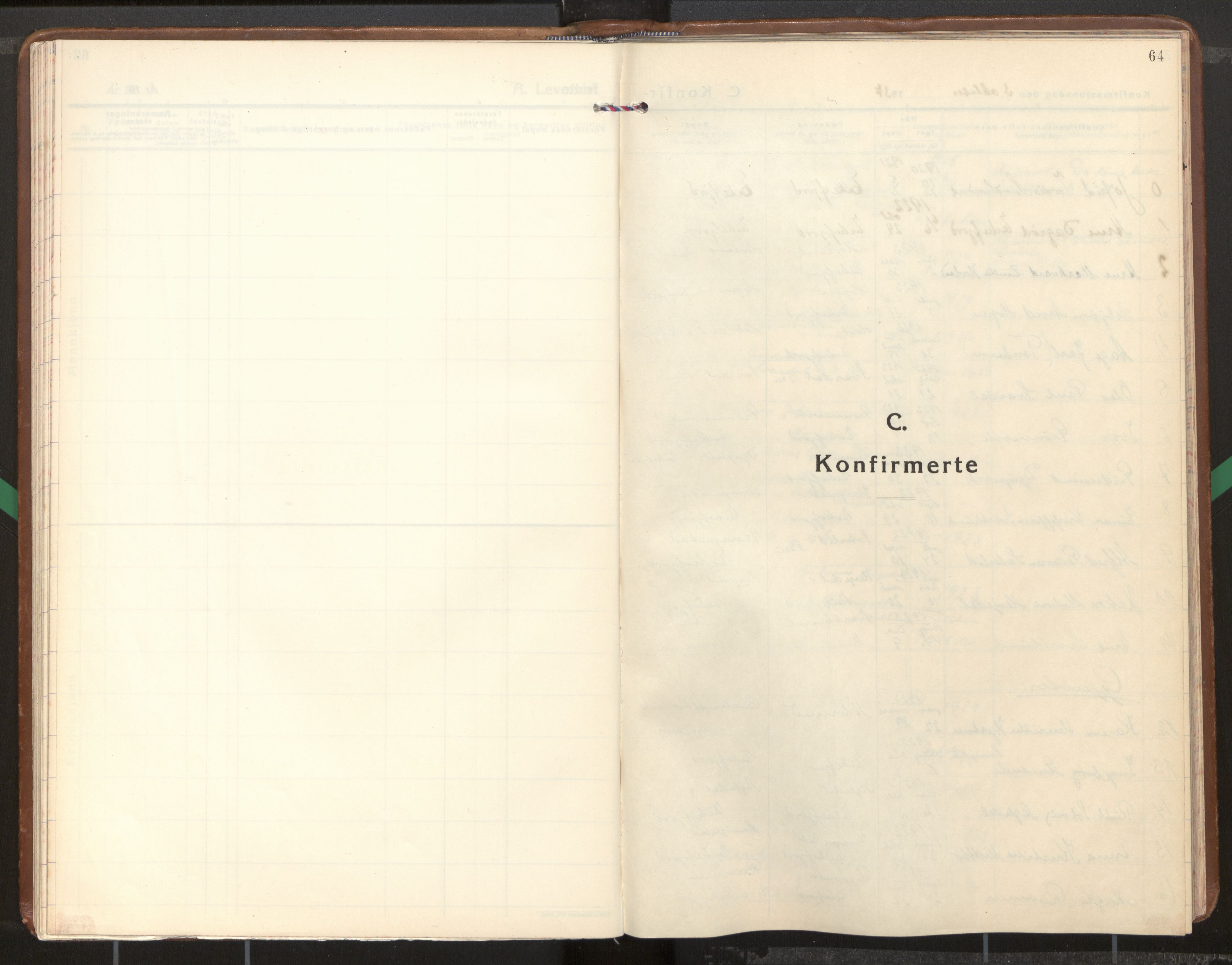 Kinn sokneprestembete, AV/SAB-A-80801/H/Haa/Haae/L0003: Ministerialbok nr. E 3, 1937-1955, s. 64