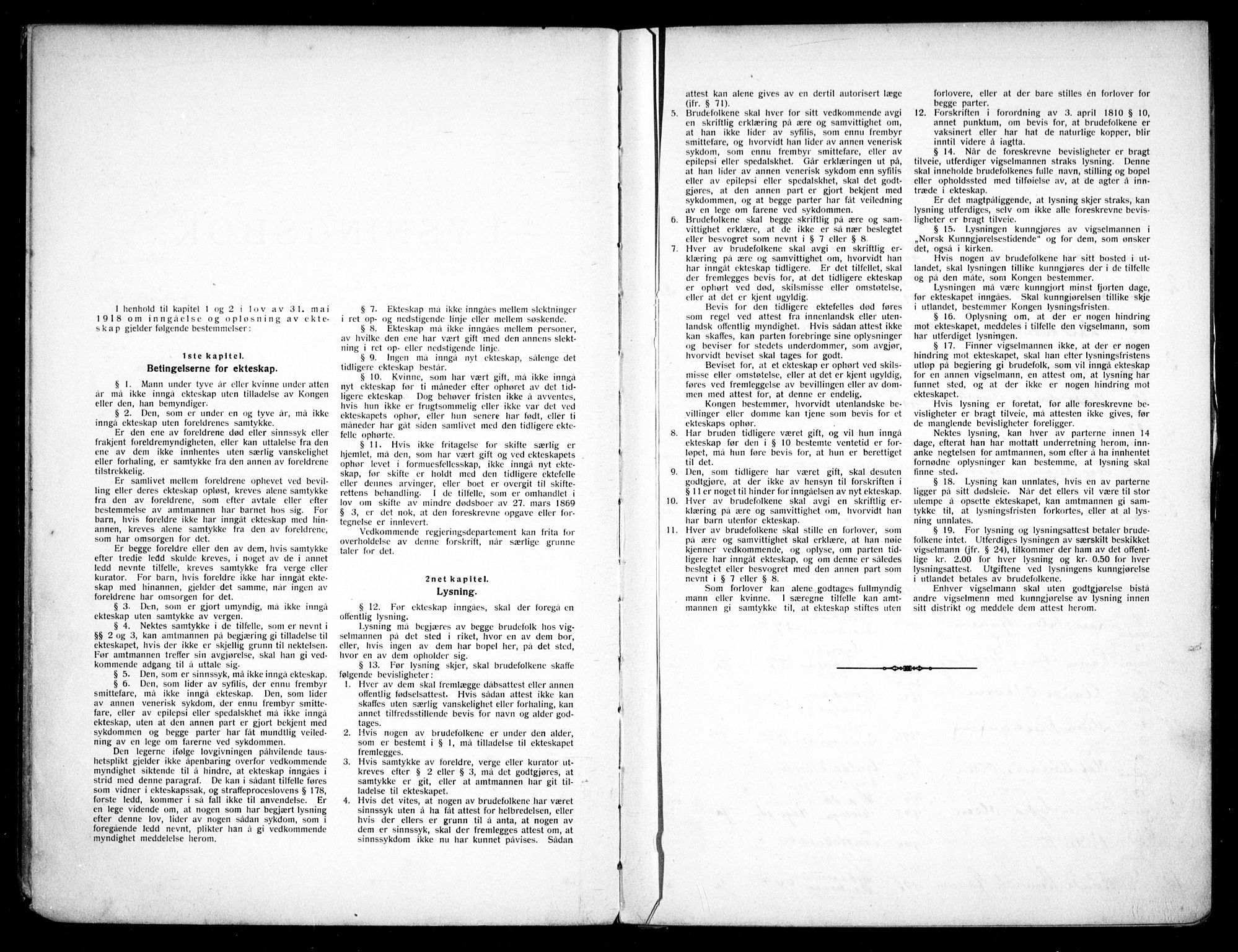 Hauge prestekontor Kirkebøker, SAO/A-10849/H/Ha/L0002: Lysningsprotokoll nr. 2, 1919-1937