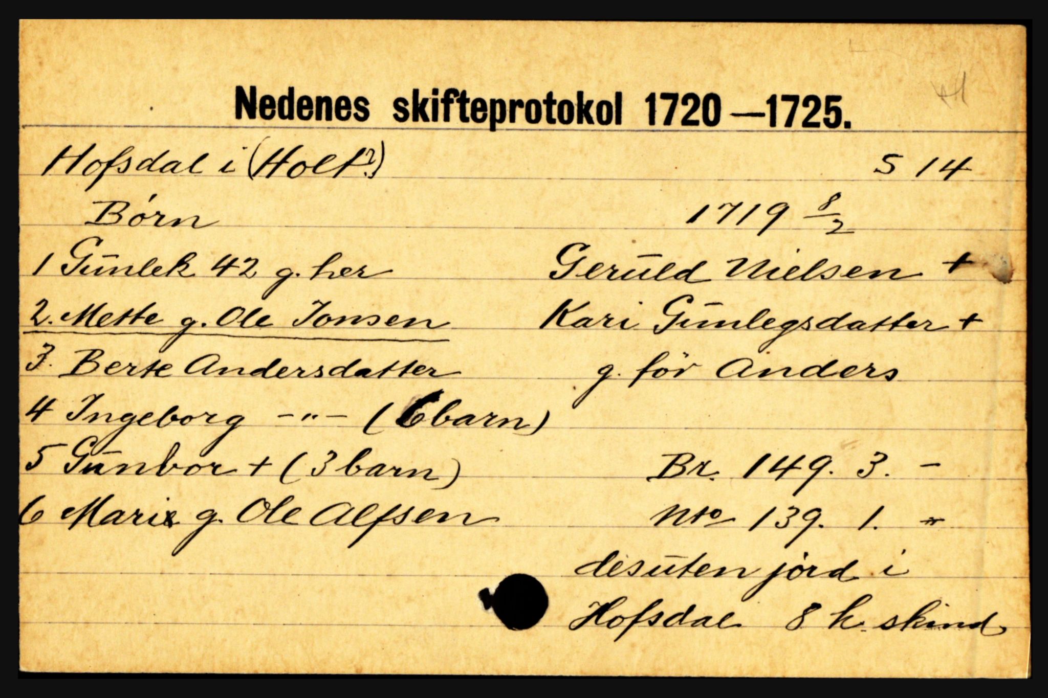 Nedenes sorenskriveri før 1824, AV/SAK-1221-0007/H, s. 12447