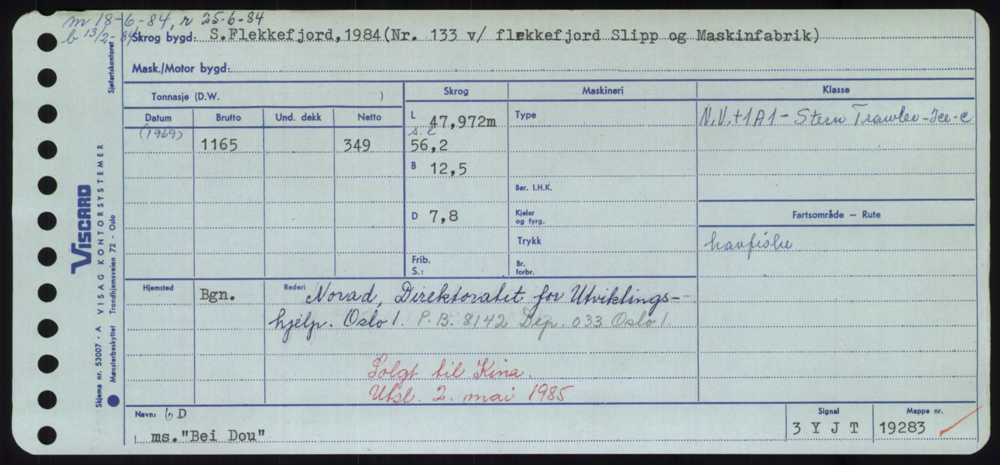 Sjøfartsdirektoratet med forløpere, Skipsmålingen, AV/RA-S-1627/H/Hd/L0003: Fartøy, B-Bev, s. 465