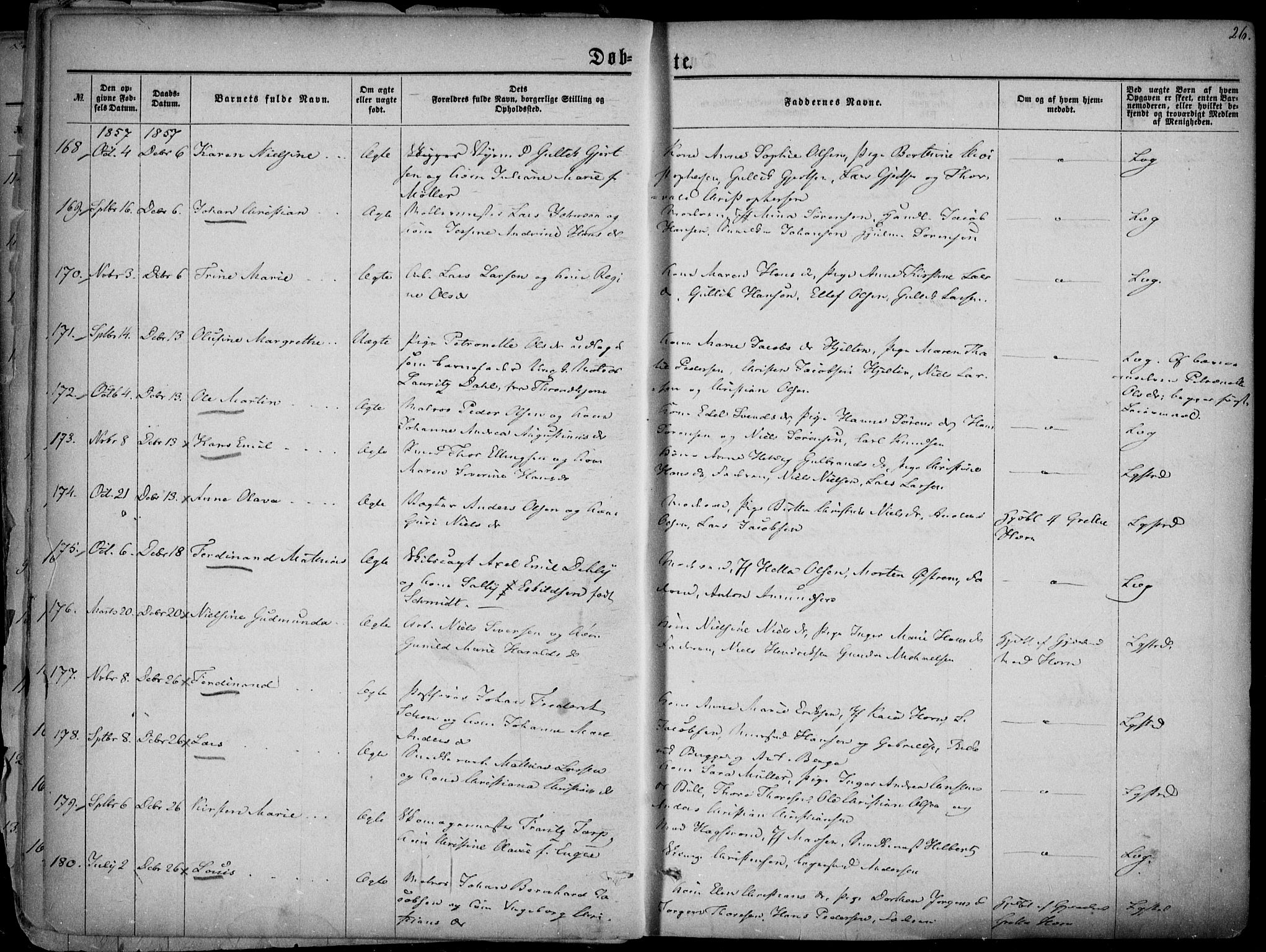 Larvik kirkebøker, AV/SAKO-A-352/F/Fa/L0004: Ministerialbok nr. I 4, 1856-1870, s. 26