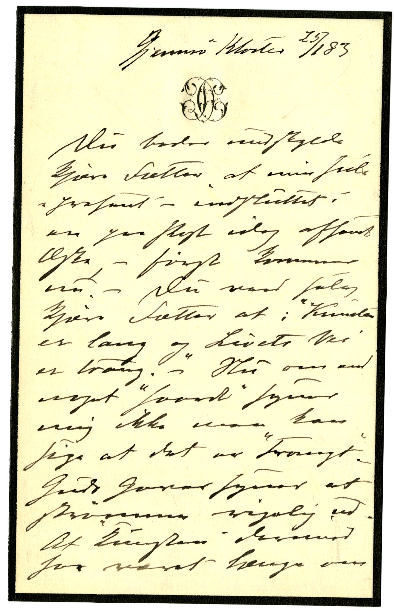 Diderik Maria Aalls brevsamling, NF/Ark-1023/F/L0002: D.M. Aalls brevsamling. B - C, 1799-1889, s. 277