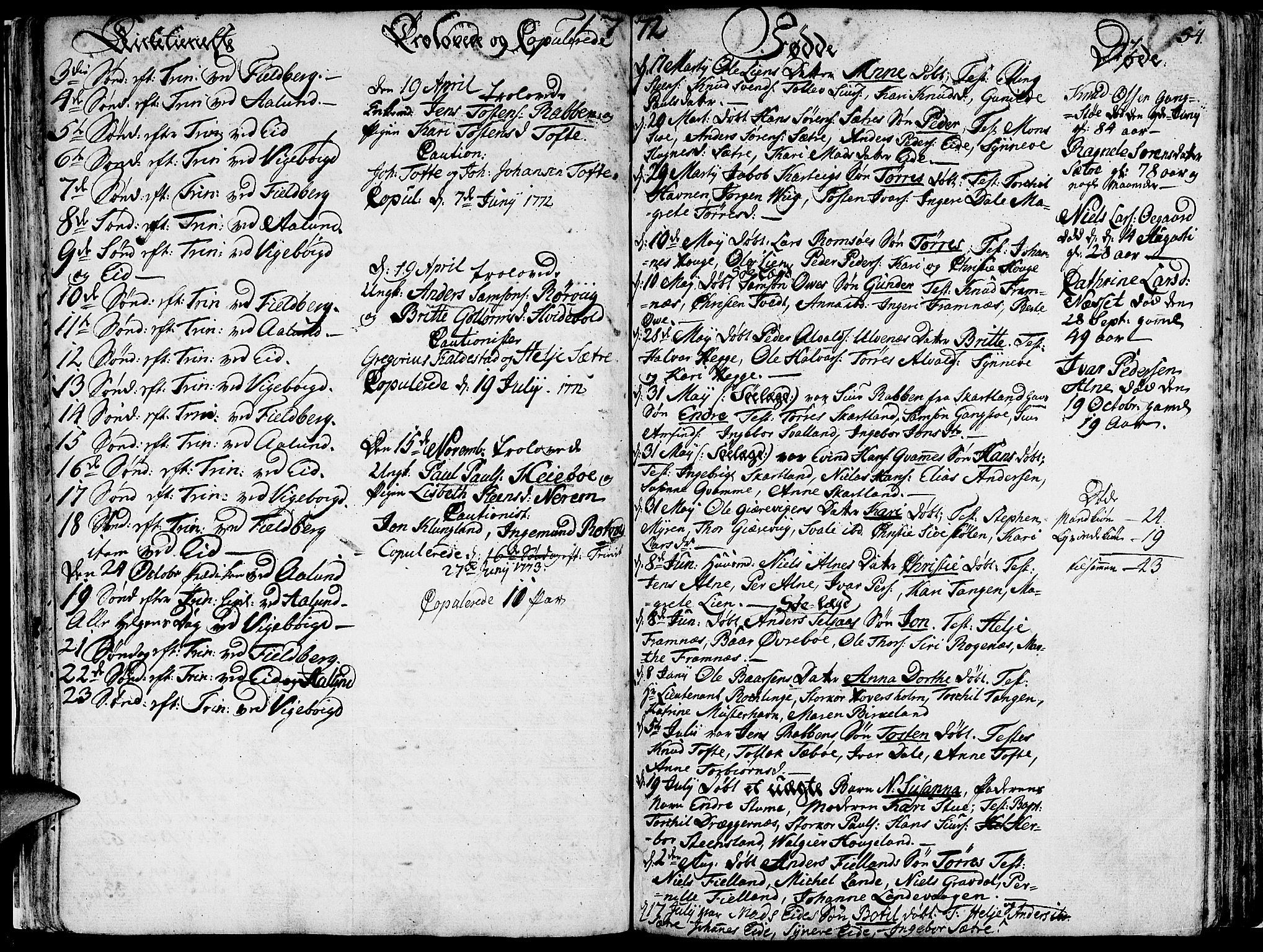 Fjelberg sokneprestembete, SAB/A-75201/H/Haa: Ministerialbok nr. A 2, 1760-1788, s. 54