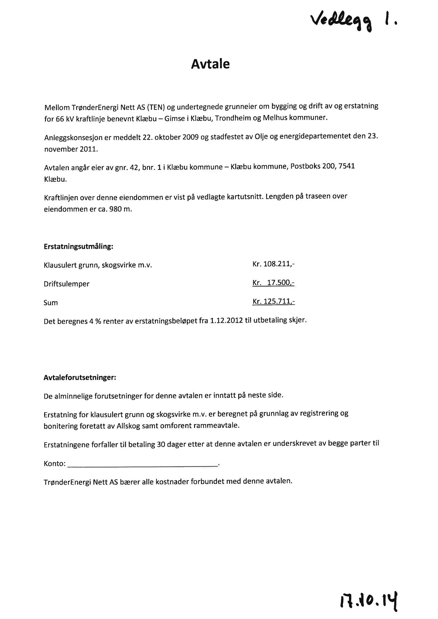 Klæbu Kommune, TRKO/KK/02-FS/L007: Formannsskapet - Møtedokumenter, 2014, s. 3541