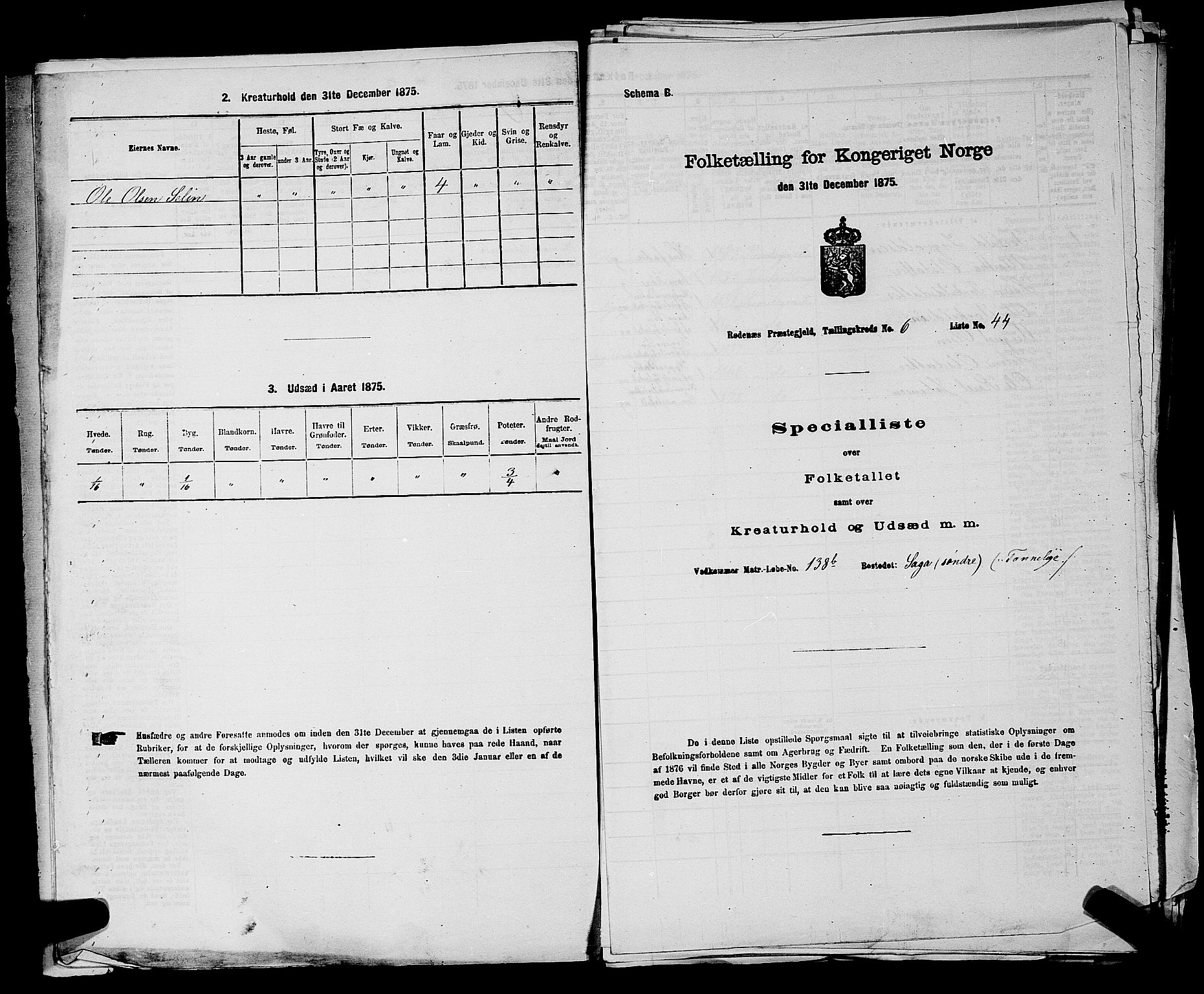 RA, Folketelling 1875 for 0120P Rødenes prestegjeld, 1875, s. 808