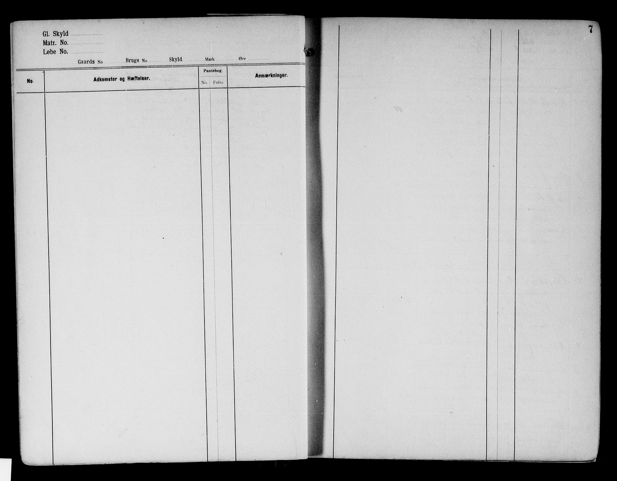 Follo sorenskriveri, SAO/A-10274/G/Gb/Gbd/L0002a: Panteregister nr. IV 2a, 1897-1938, s. 7
