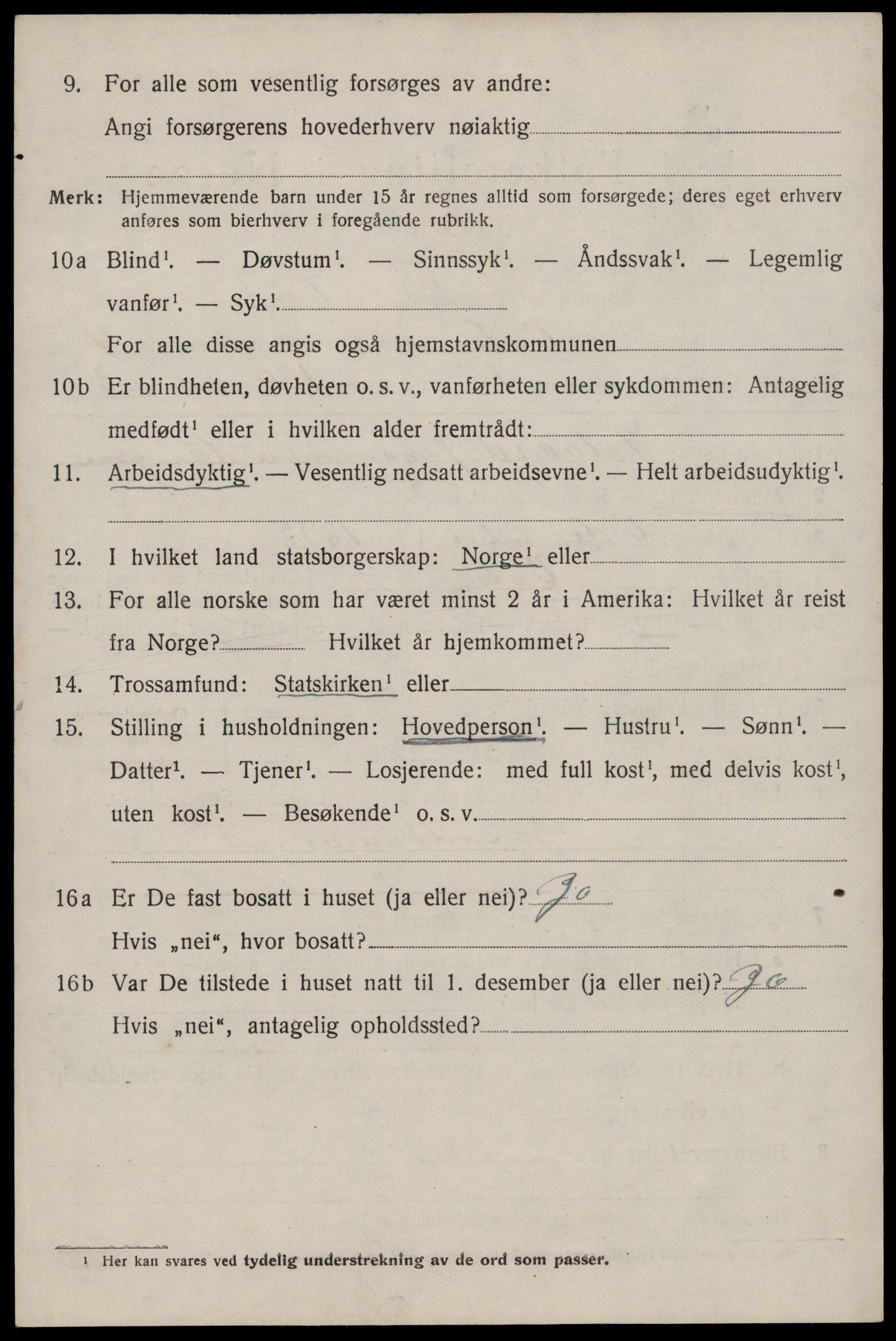 SAST, Folketelling 1920 for 1155 Vats herred, 1920, s. 1870