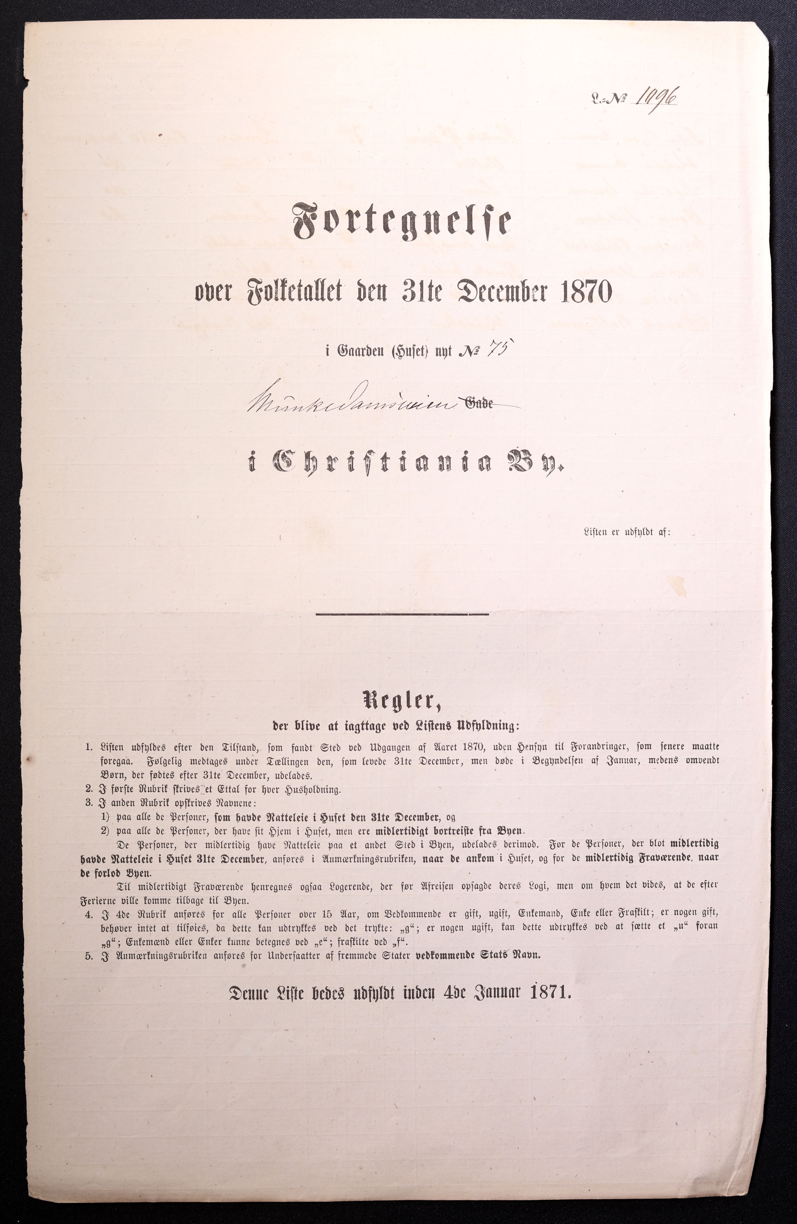 RA, Folketelling 1870 for 0301 Kristiania kjøpstad, 1870, s. 2350