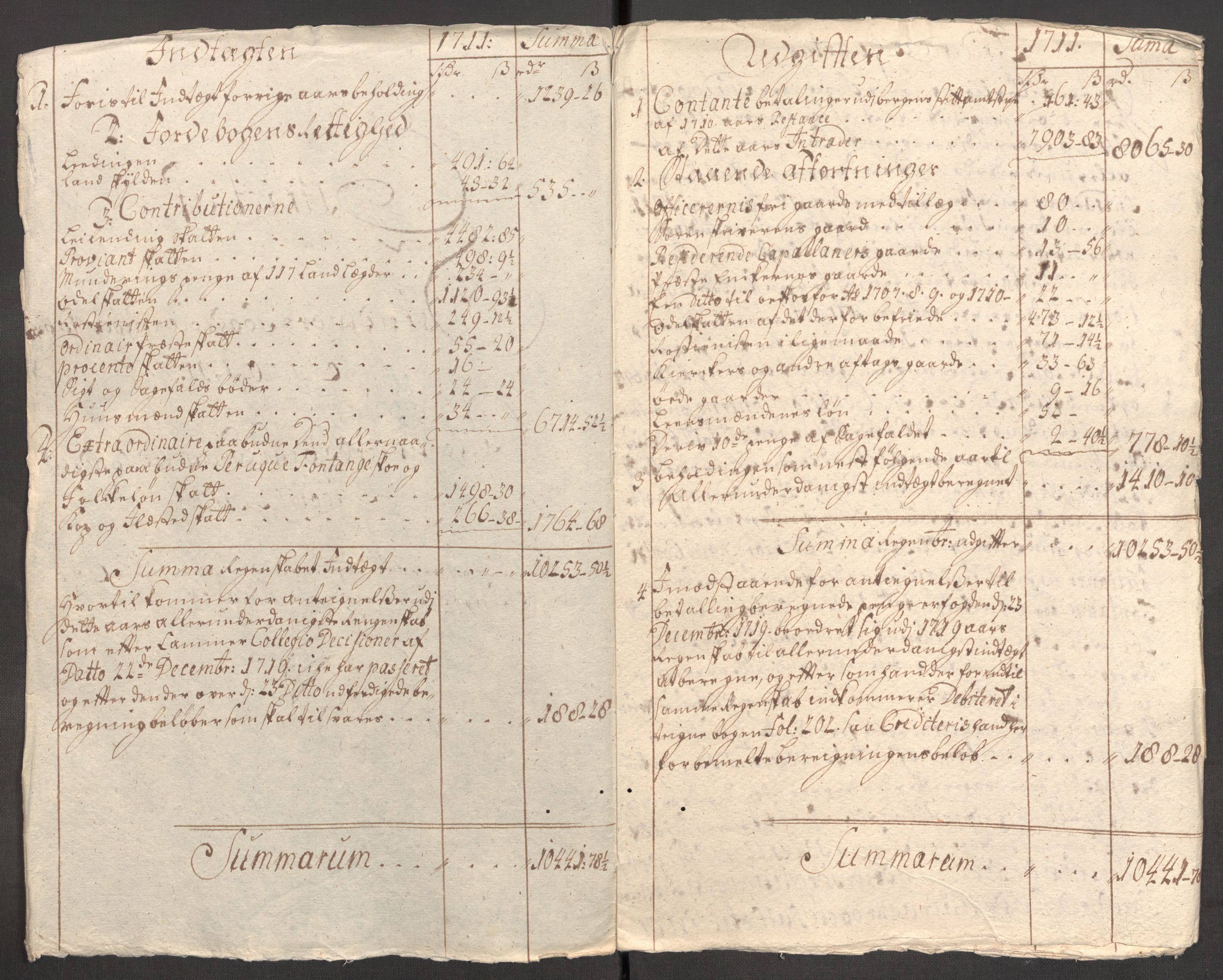 Rentekammeret inntil 1814, Reviderte regnskaper, Fogderegnskap, RA/EA-4092/R54/L3564: Fogderegnskap Sunnmøre, 1711, s. 27