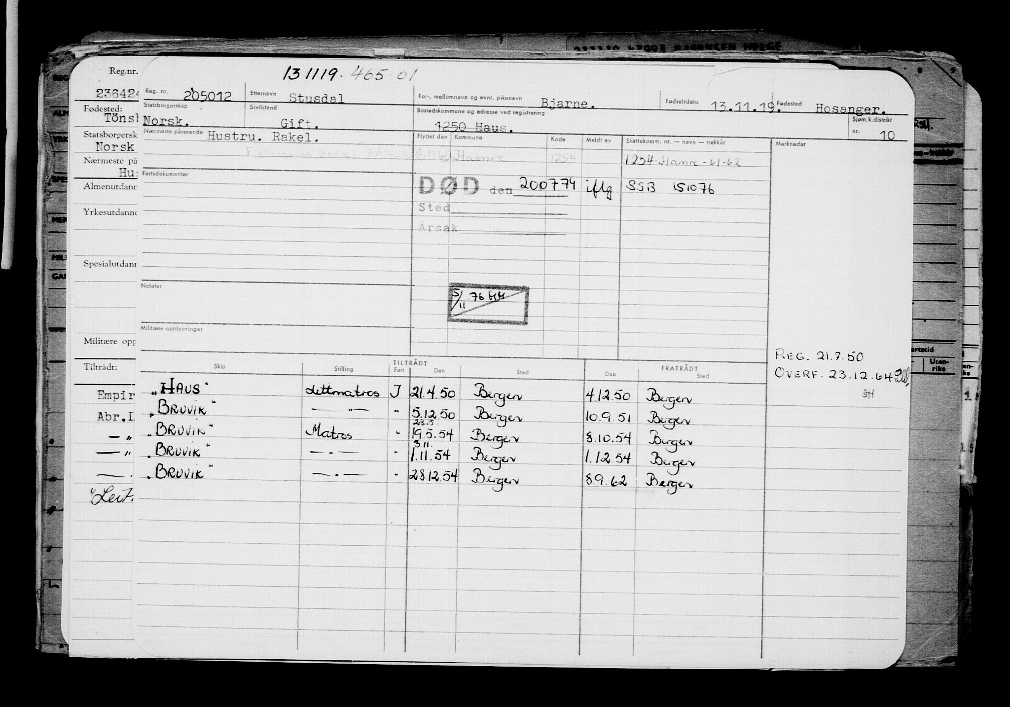 Direktoratet for sjømenn, AV/RA-S-3545/G/Gb/L0173: Hovedkort, 1919, s. 528