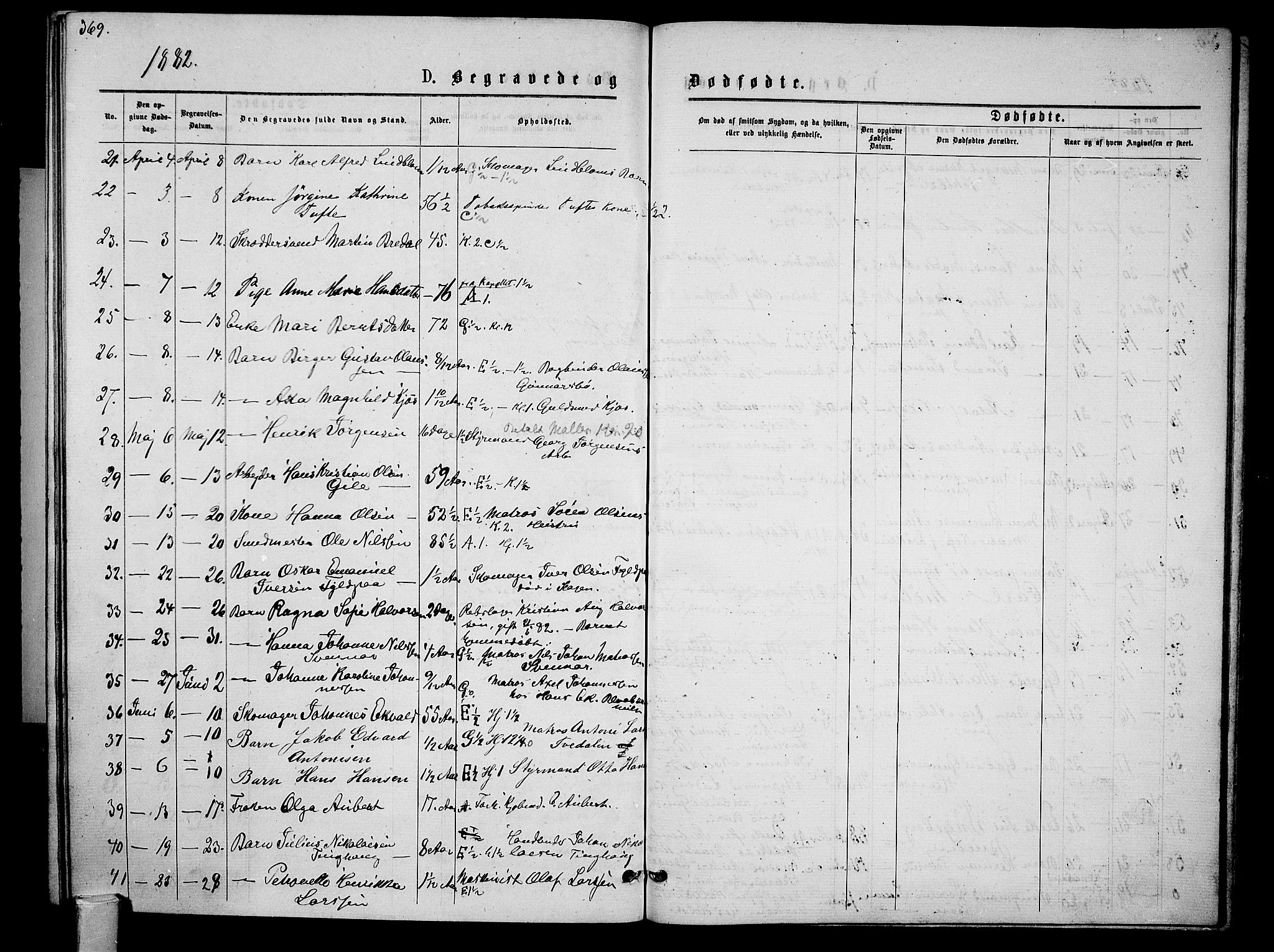 Tønsberg kirkebøker, AV/SAKO-A-330/G/Ga/L0005: Klokkerbok nr. 5, 1875-1885, s. 369