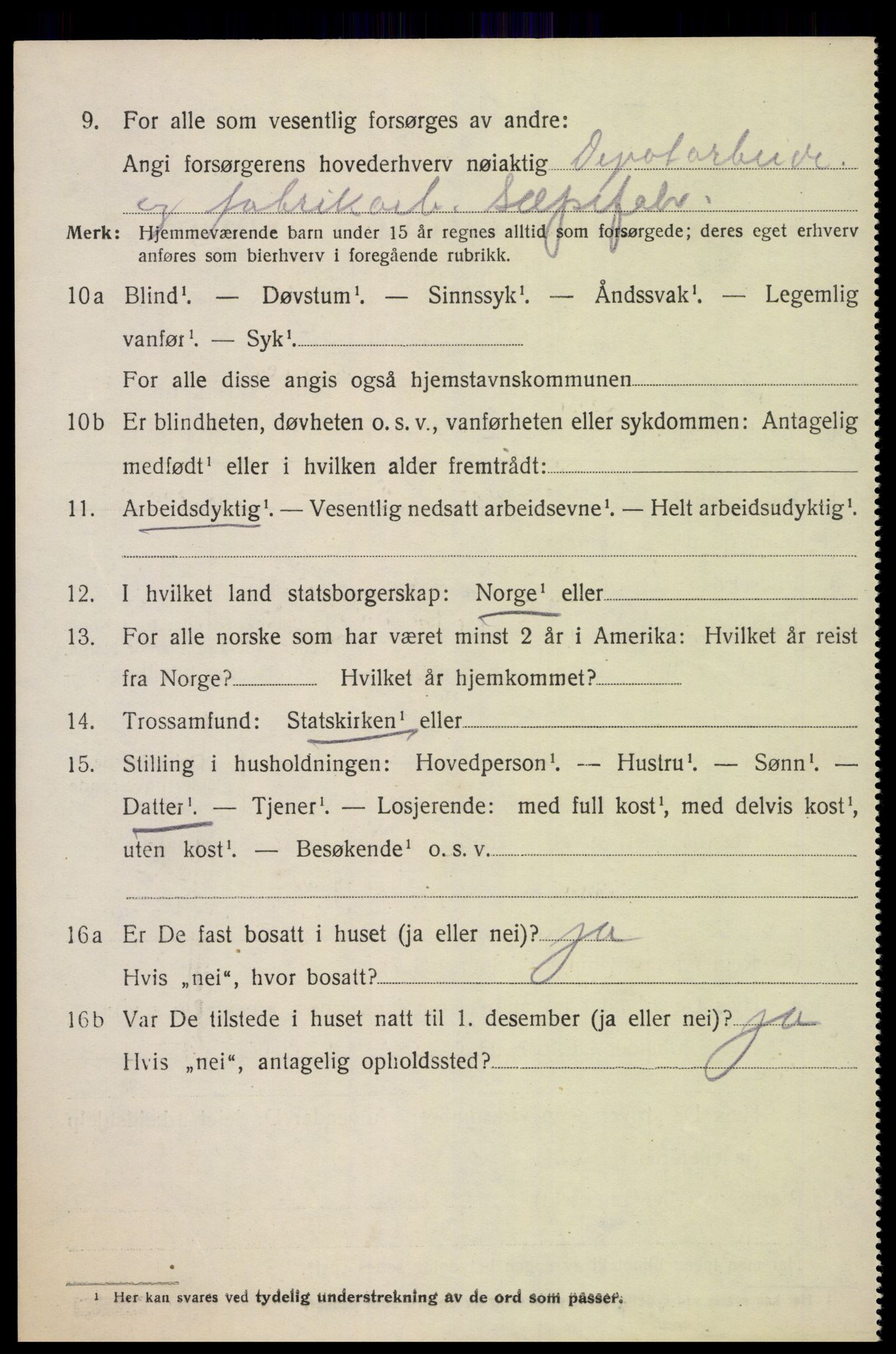 SAK, Folketelling 1920 for 1012 Oddernes herred, 1920, s. 10348