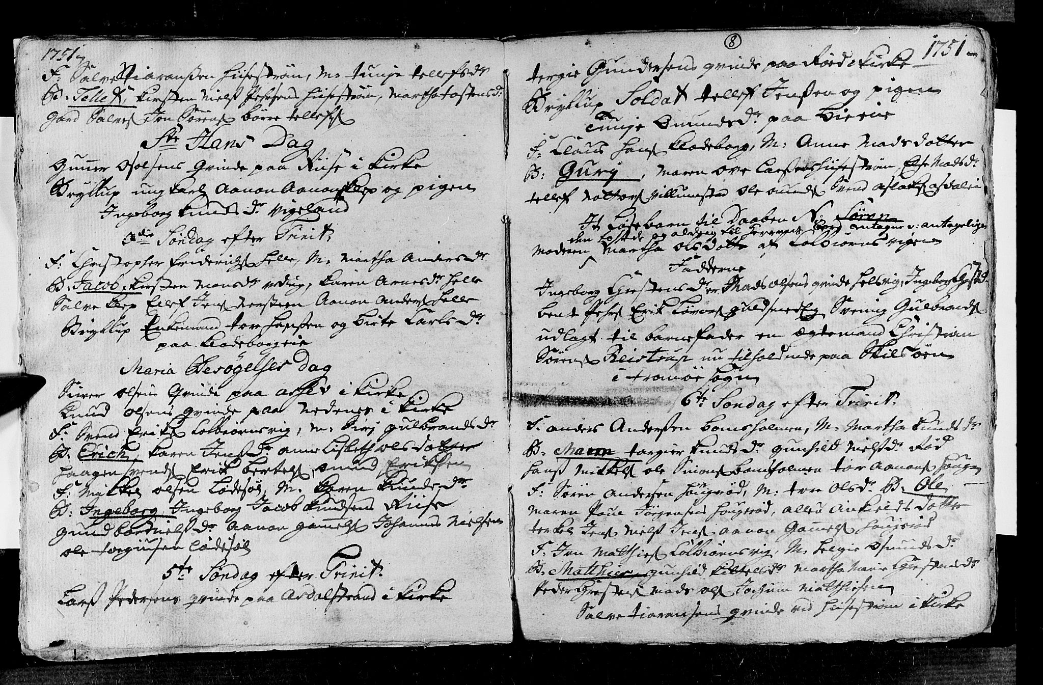Øyestad sokneprestkontor, AV/SAK-1111-0049/F/Fa/L0005: Ministerialbok nr. A 5, 1751-1757, s. 8