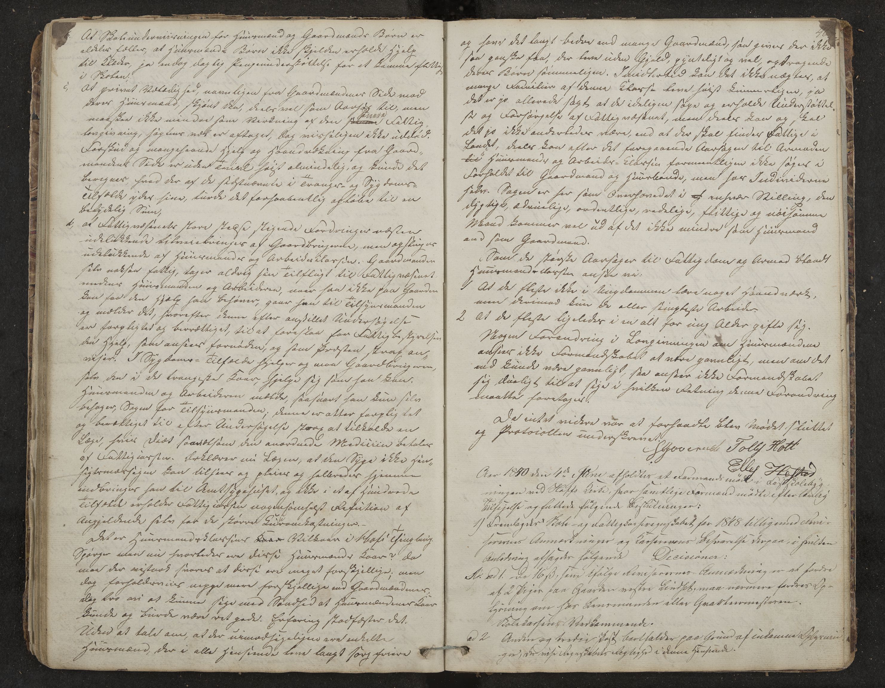 Hof formannskap og sentraladministrasjon, IKAK/0714021-1/A/Aa/L0001: Møtebok, 1837-1859, s. 46
