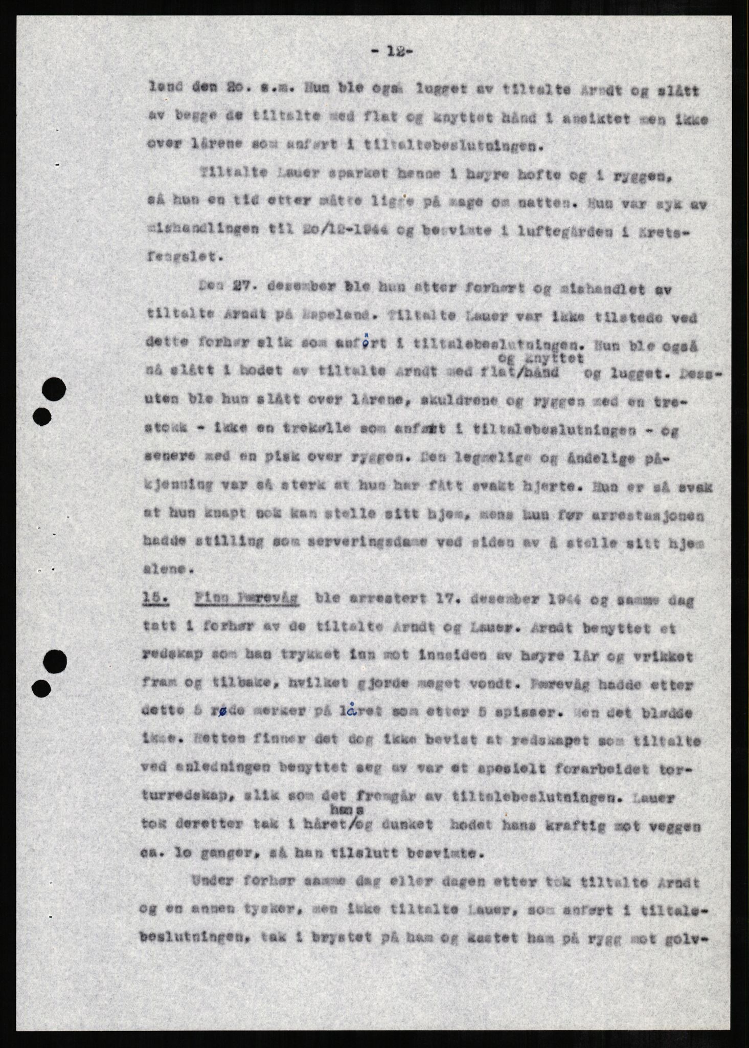 Forsvaret, Forsvarets overkommando II, AV/RA-RAFA-3915/D/Db/L0001: CI Questionaires. Tyske okkupasjonsstyrker i Norge. Tyskere., 1945-1946, s. 321