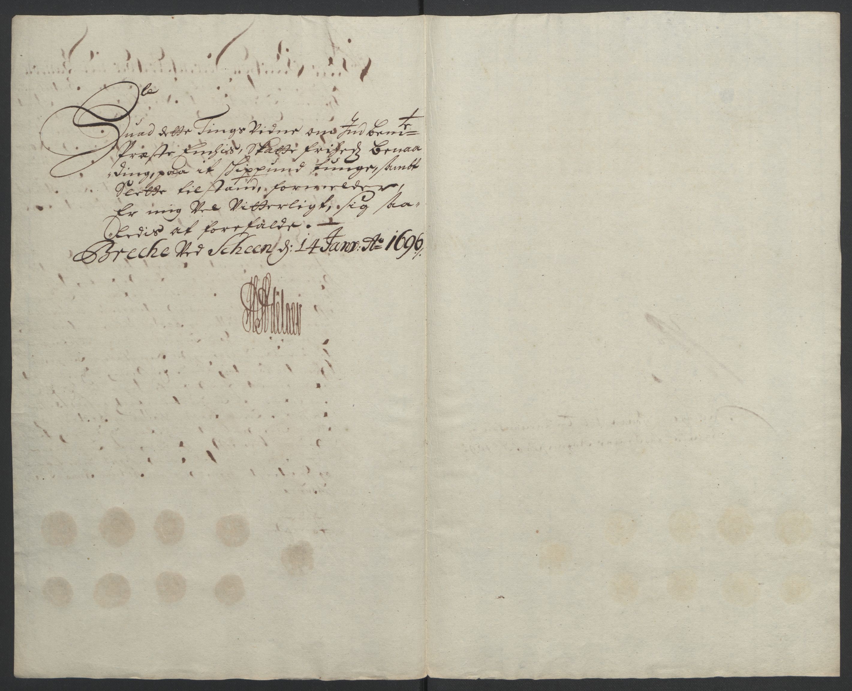 Rentekammeret inntil 1814, Reviderte regnskaper, Fogderegnskap, AV/RA-EA-4092/R36/L2093: Fogderegnskap Øvre og Nedre Telemark og Bamble, 1695, s. 524