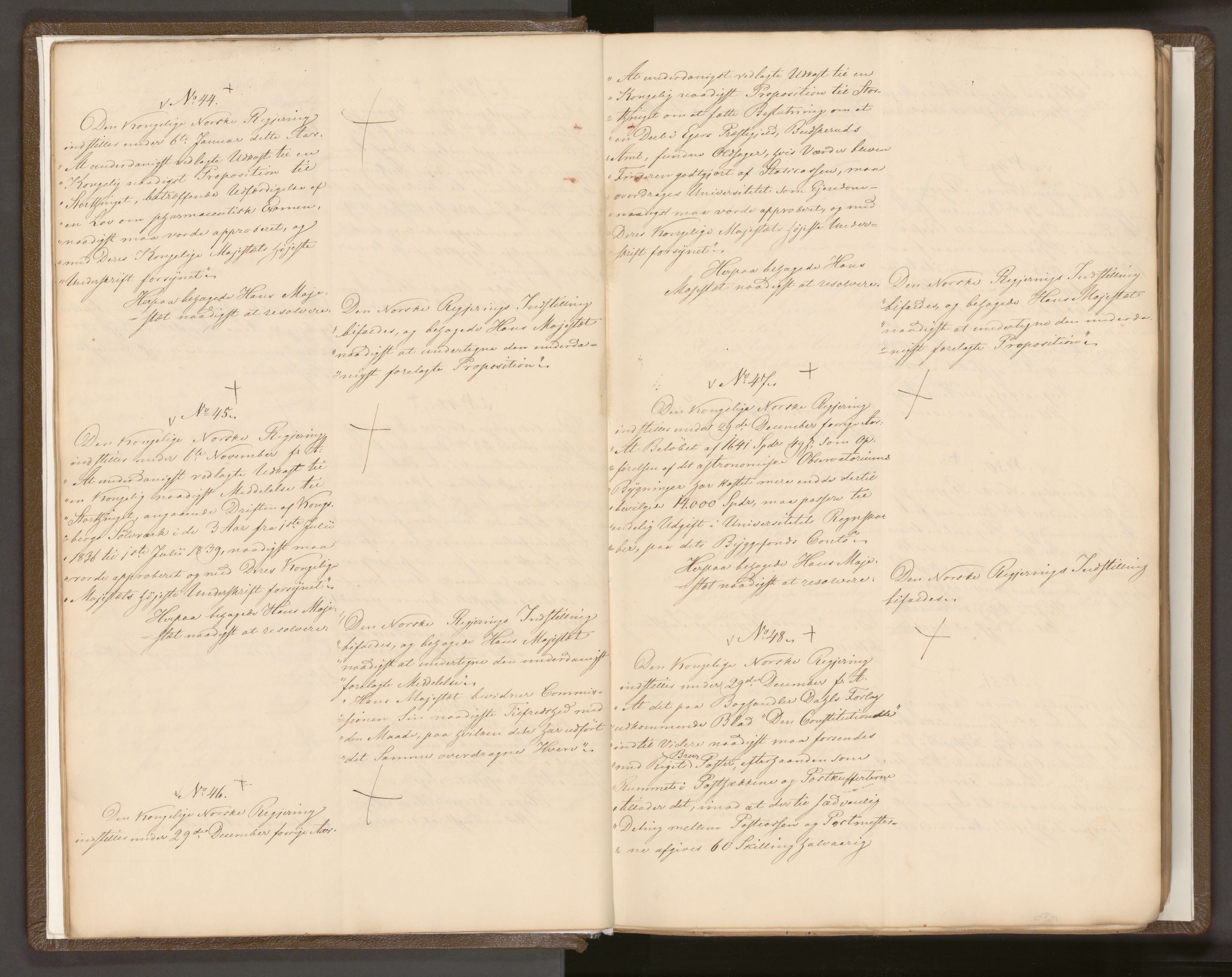 Statsrådssekretariatet, AV/RA-S-1001/A/Ab/L0042: Kgl. res. nr. 1-631, 1. halvår, 1836