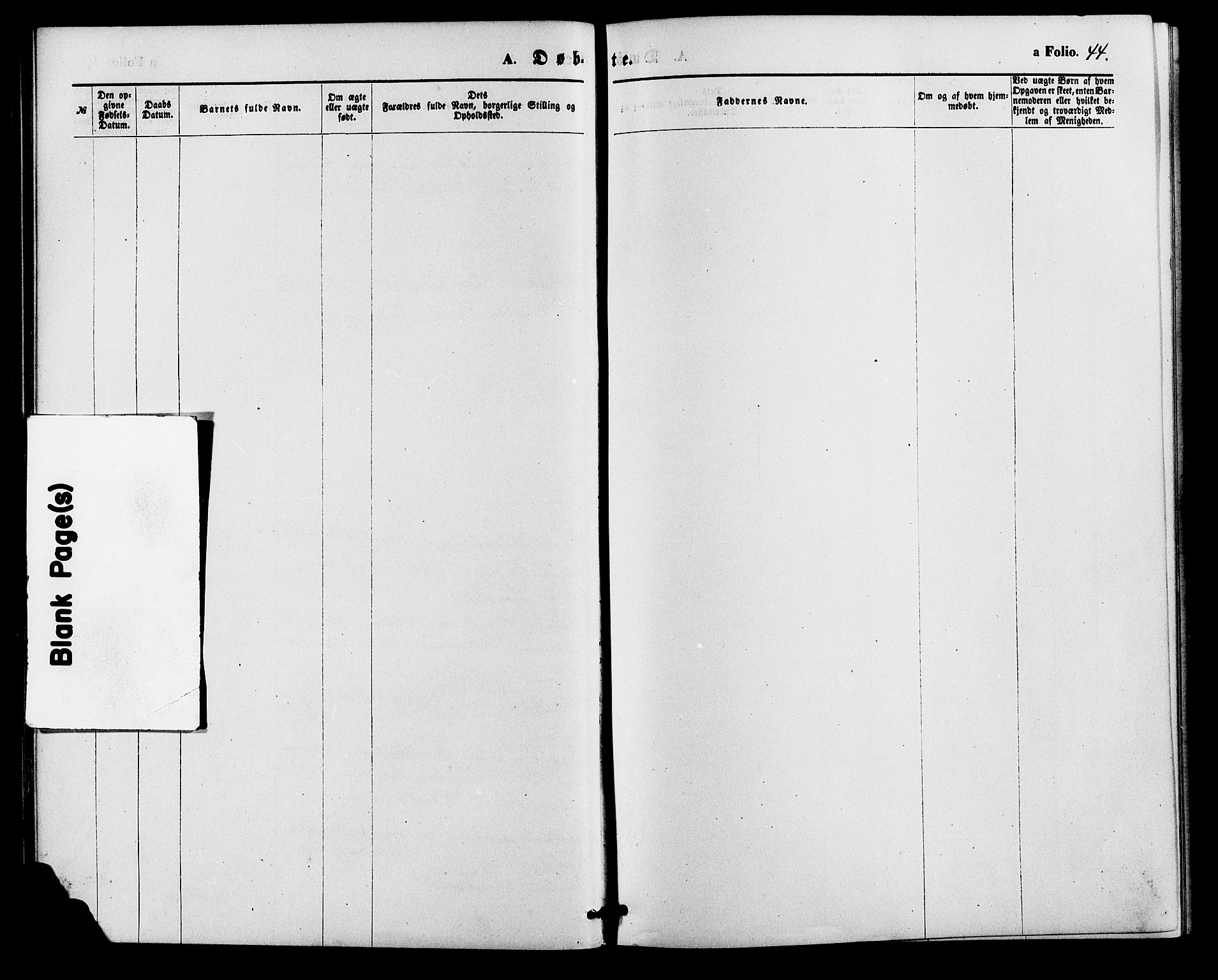 Bakke sokneprestkontor, SAK/1111-0002/F/Fa/Faa/L0007: Ministerialbok nr. A 7, 1877-1886, s. 44