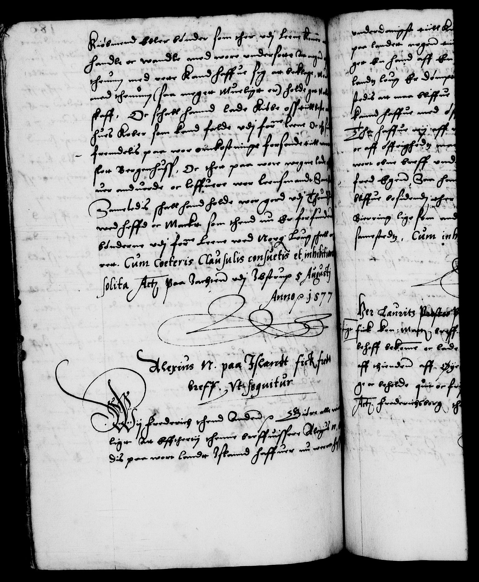 Danske Kanselli 1572-1799, AV/RA-EA-3023/F/Fc/Fca/Fcaa/L0001: Norske registre (mikrofilm), 1572-1588, s. 180b