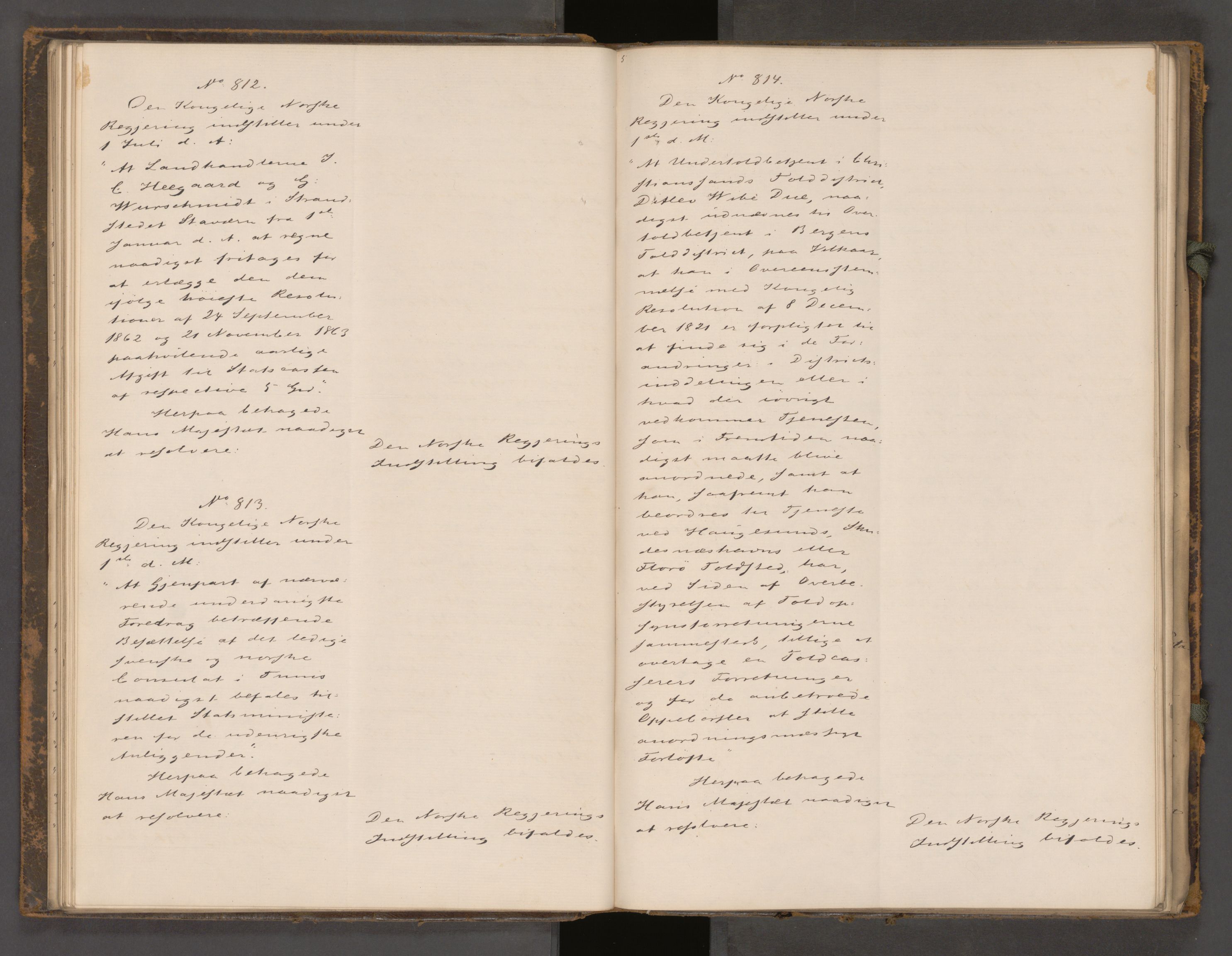 Statsrådssekretariatet, AV/RA-S-1001/A/Ab/L0104: Kgl. res. nr. 724-1001b, 2. halvår, 1865