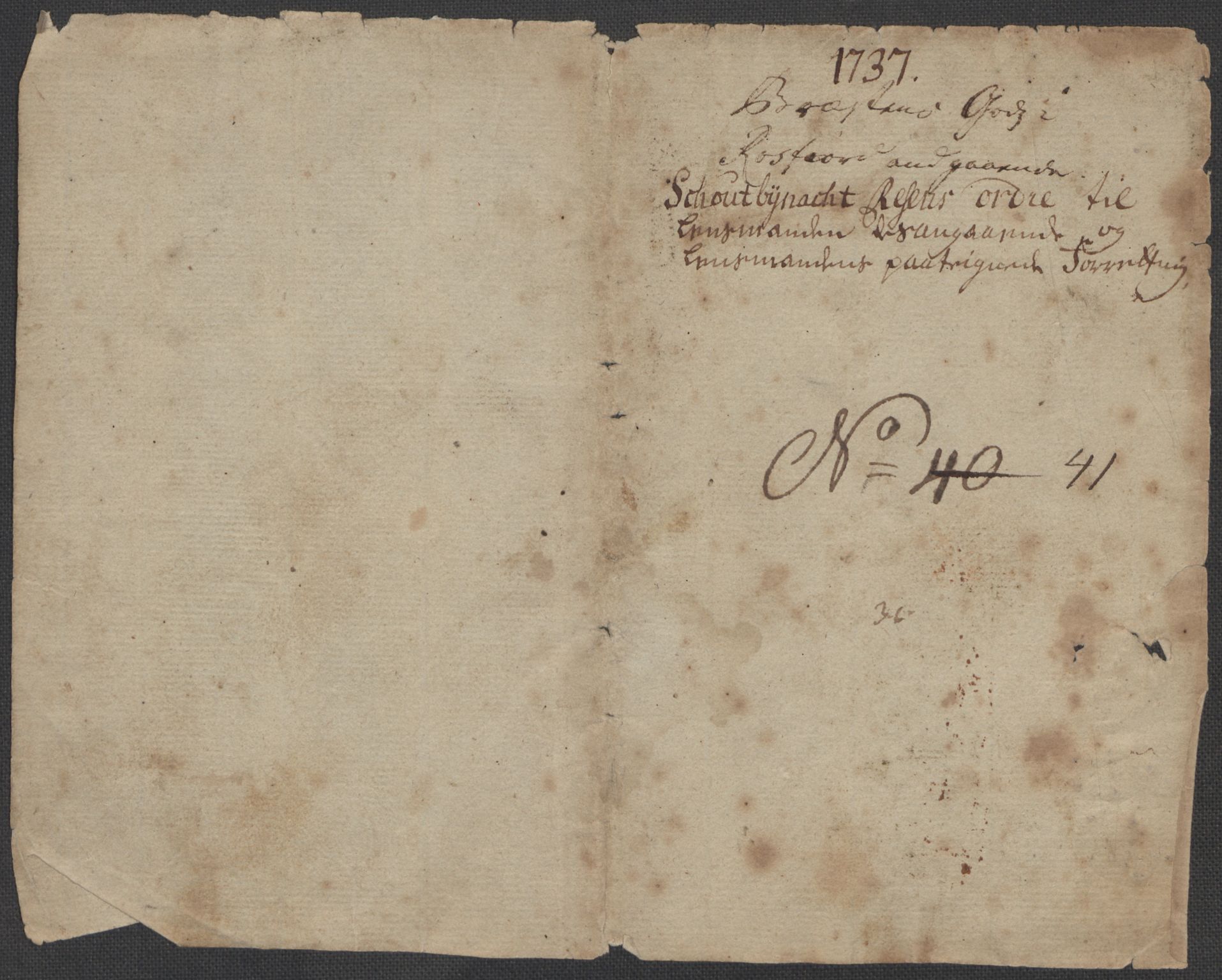 Riksarkivets diplomsamling, RA/EA-5965/F15/L0032: Prestearkiv Vest-Agder, 1652-1741, s. 40