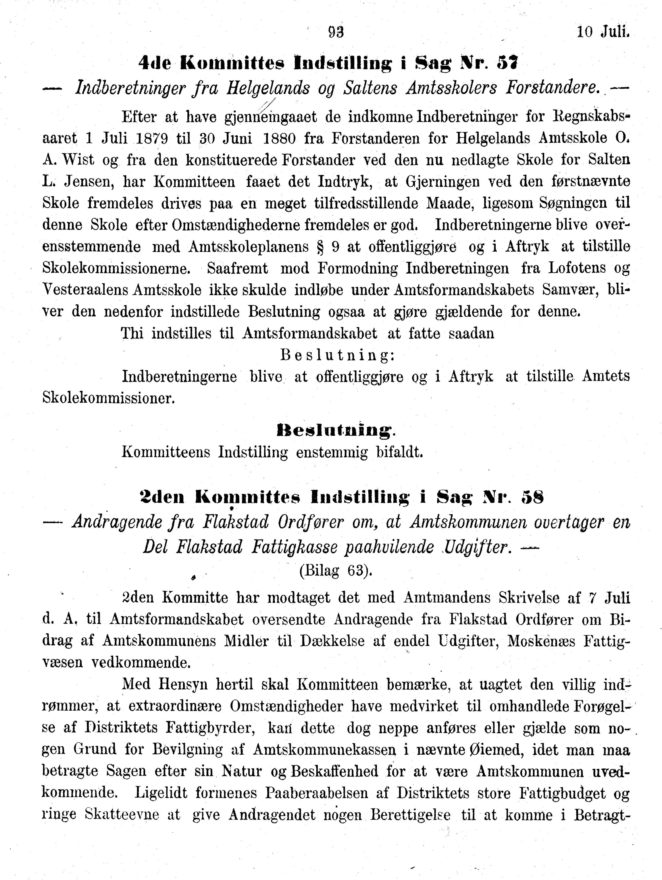 Nordland Fylkeskommune. Fylkestinget, AIN/NFK-17/176/A/Ac/L0010: Fylkestingsforhandlinger 1874-1880, 1874-1880