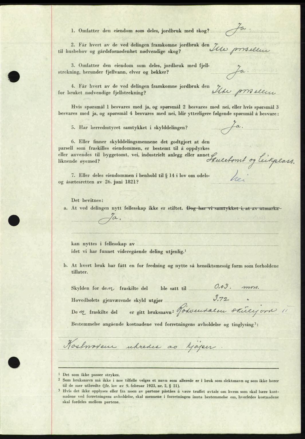 Romsdal sorenskriveri, AV/SAT-A-4149/1/2/2C: Pantebok nr. A28, 1948-1949, Dagboknr: 288/1949