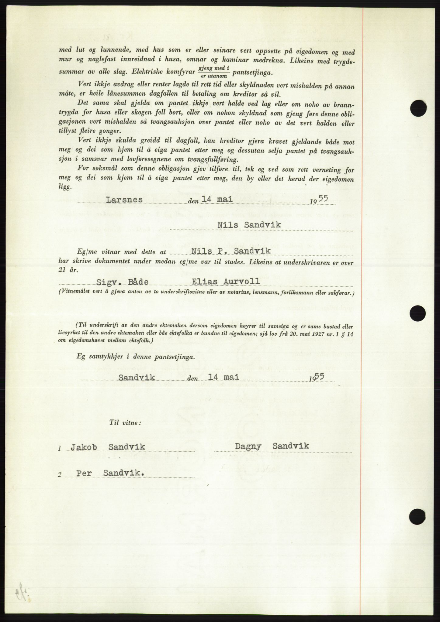 Søre Sunnmøre sorenskriveri, AV/SAT-A-4122/1/2/2C/L0127: Pantebok nr. 15B, 1955-1955, Dagboknr: 1346/1955