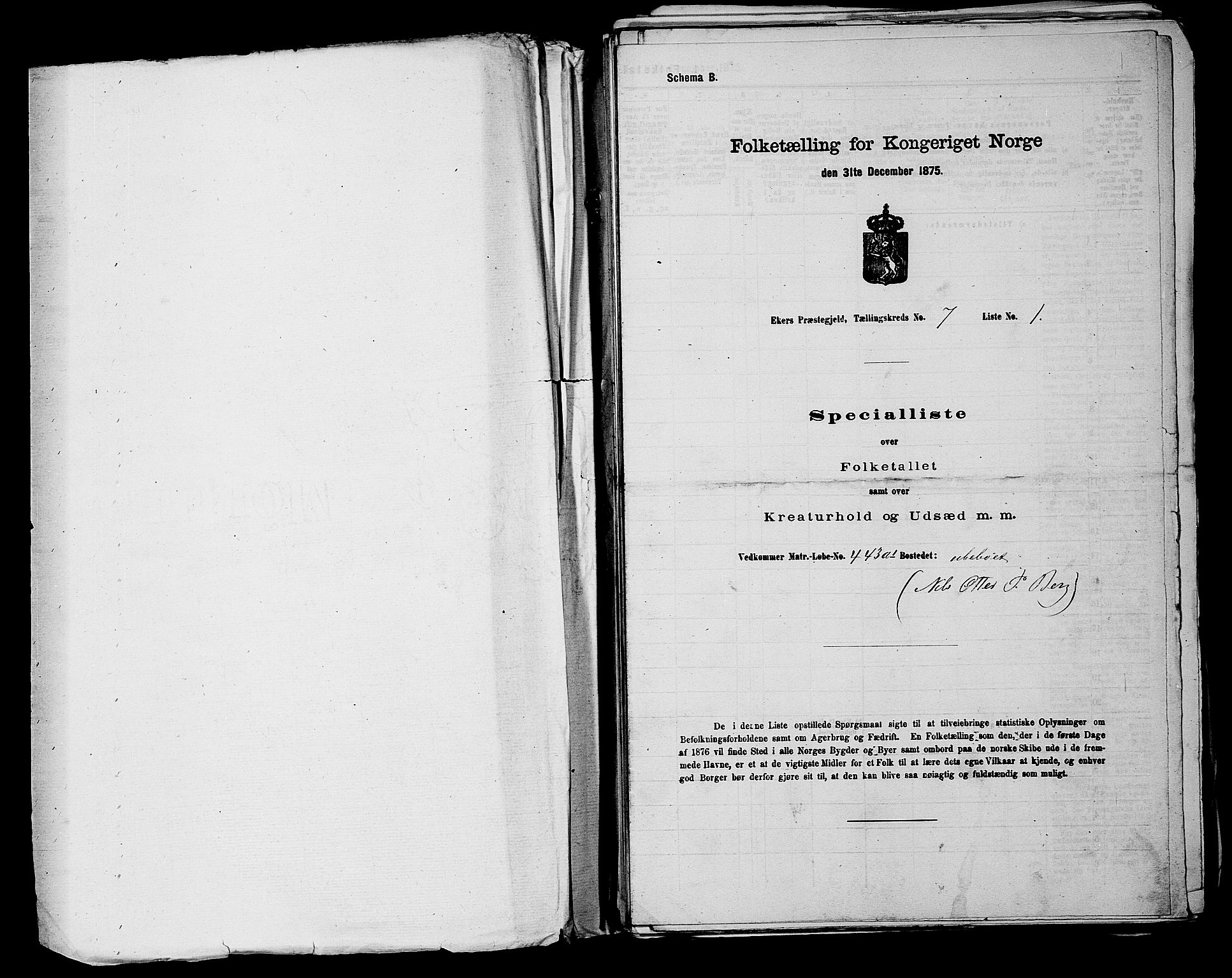 SAKO, Folketelling 1875 for 0624P Eiker prestegjeld, 1875, s. 1275