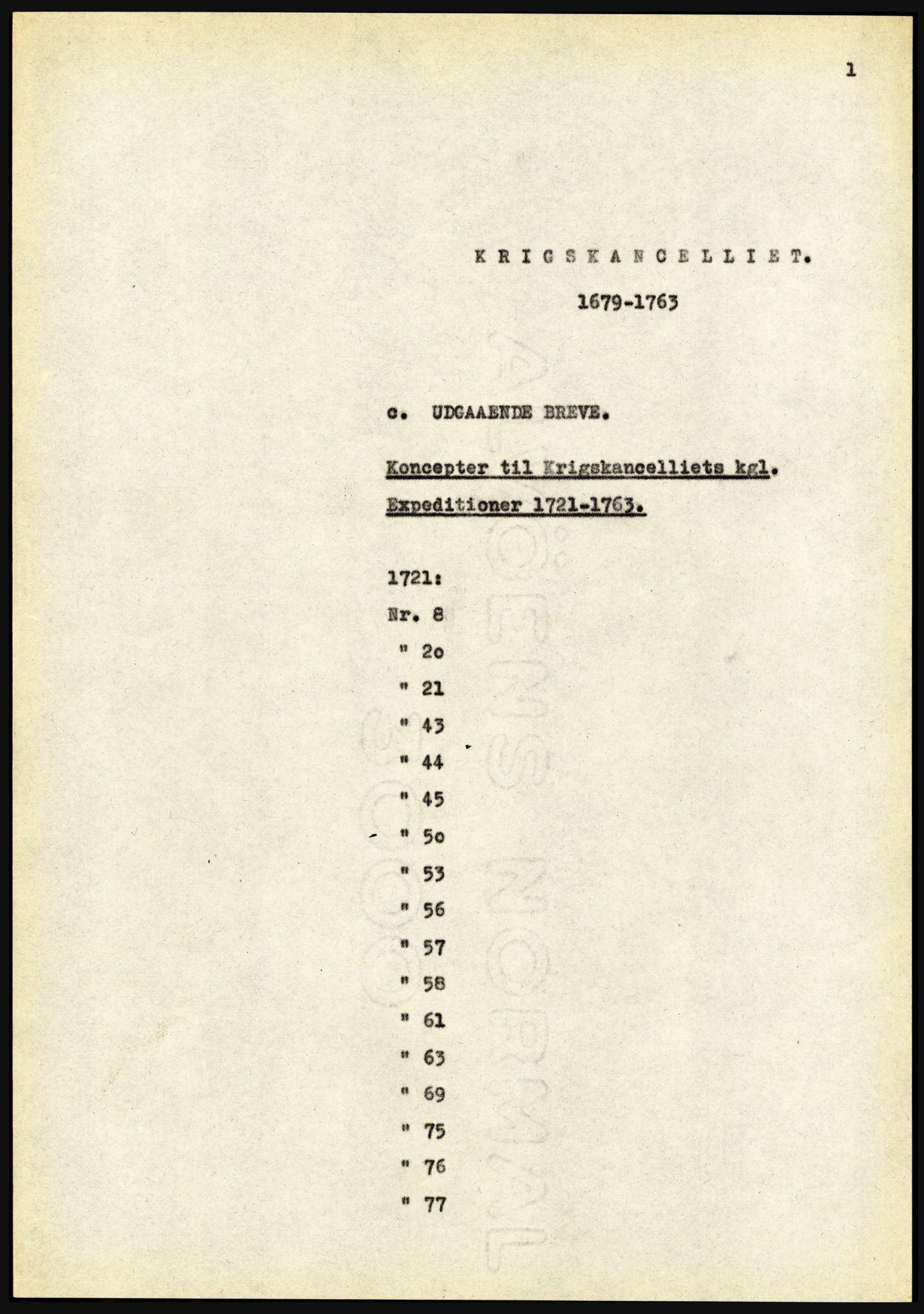 Riksarkivet, Seksjon for eldre arkiv og spesialsamlinger, AV/RA-EA-6797/H/Ha, 1953, s. 1