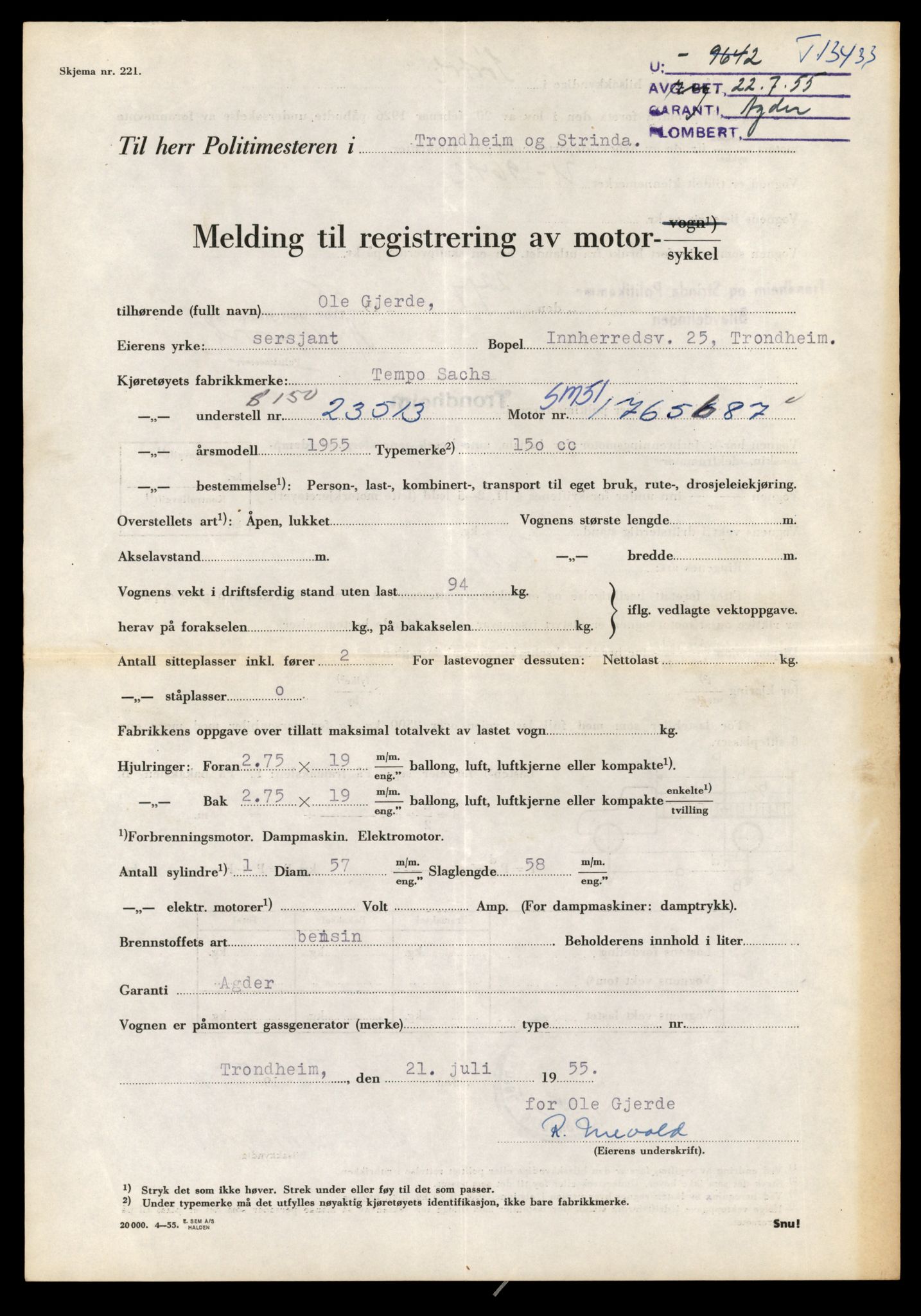 Møre og Romsdal vegkontor - Ålesund trafikkstasjon, AV/SAT-A-4099/F/Fe/L0039: Registreringskort for kjøretøy T 13361 - T 13530, 1927-1998, s. 1227