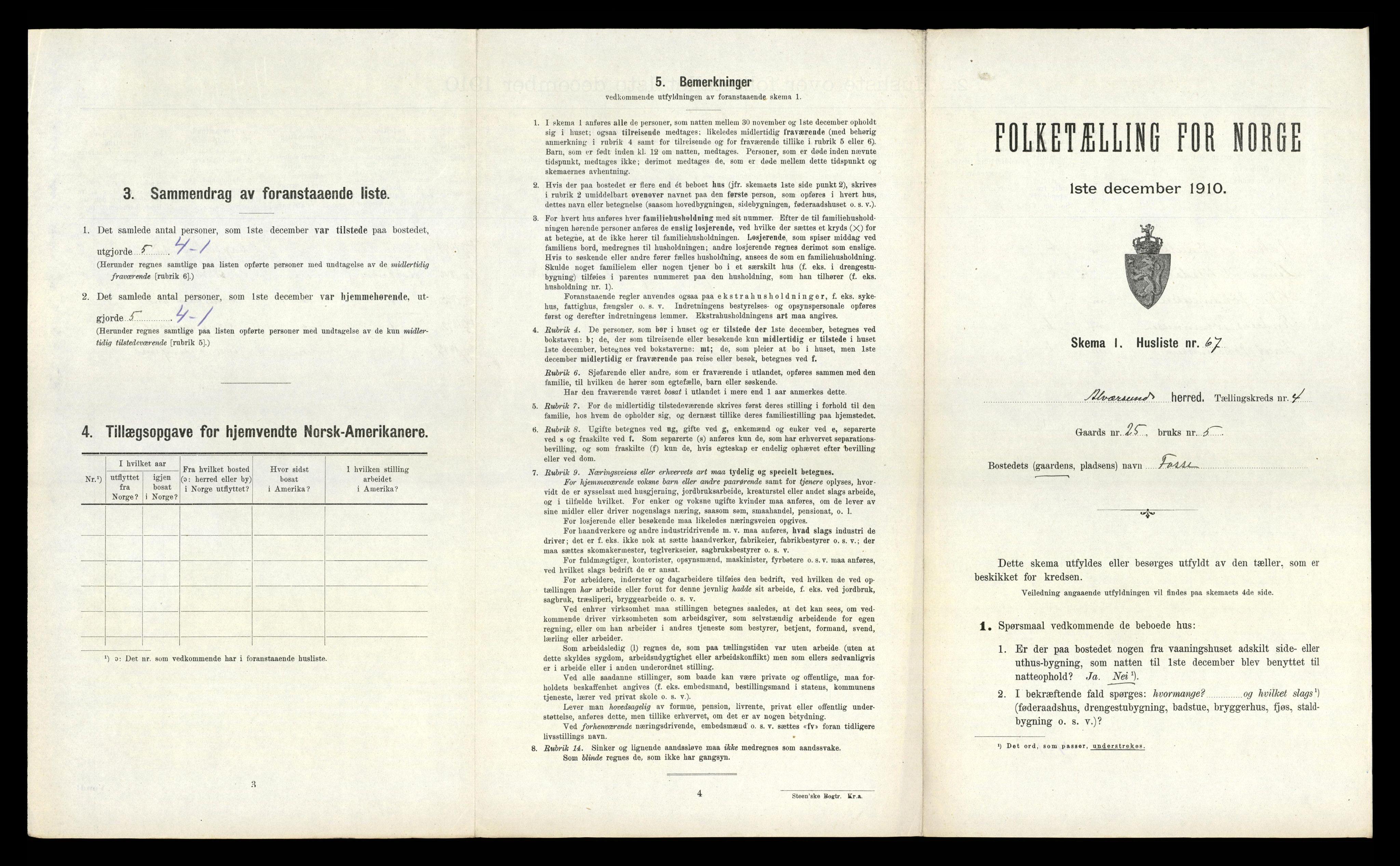 RA, Folketelling 1910 for 1257 Alversund herred, 1910, s. 406