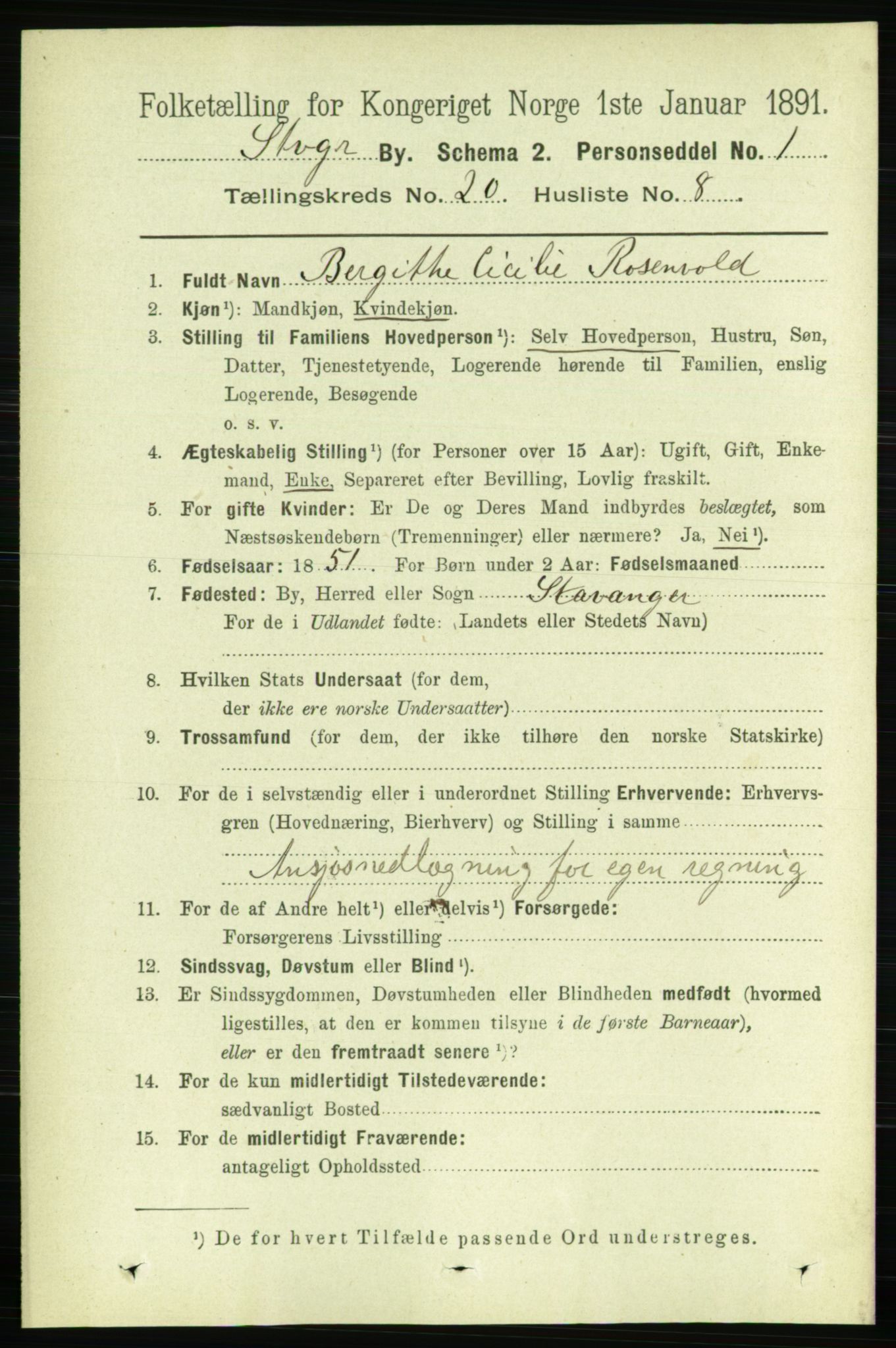 RA, Folketelling 1891 for 1103 Stavanger kjøpstad, 1891, s. 23100