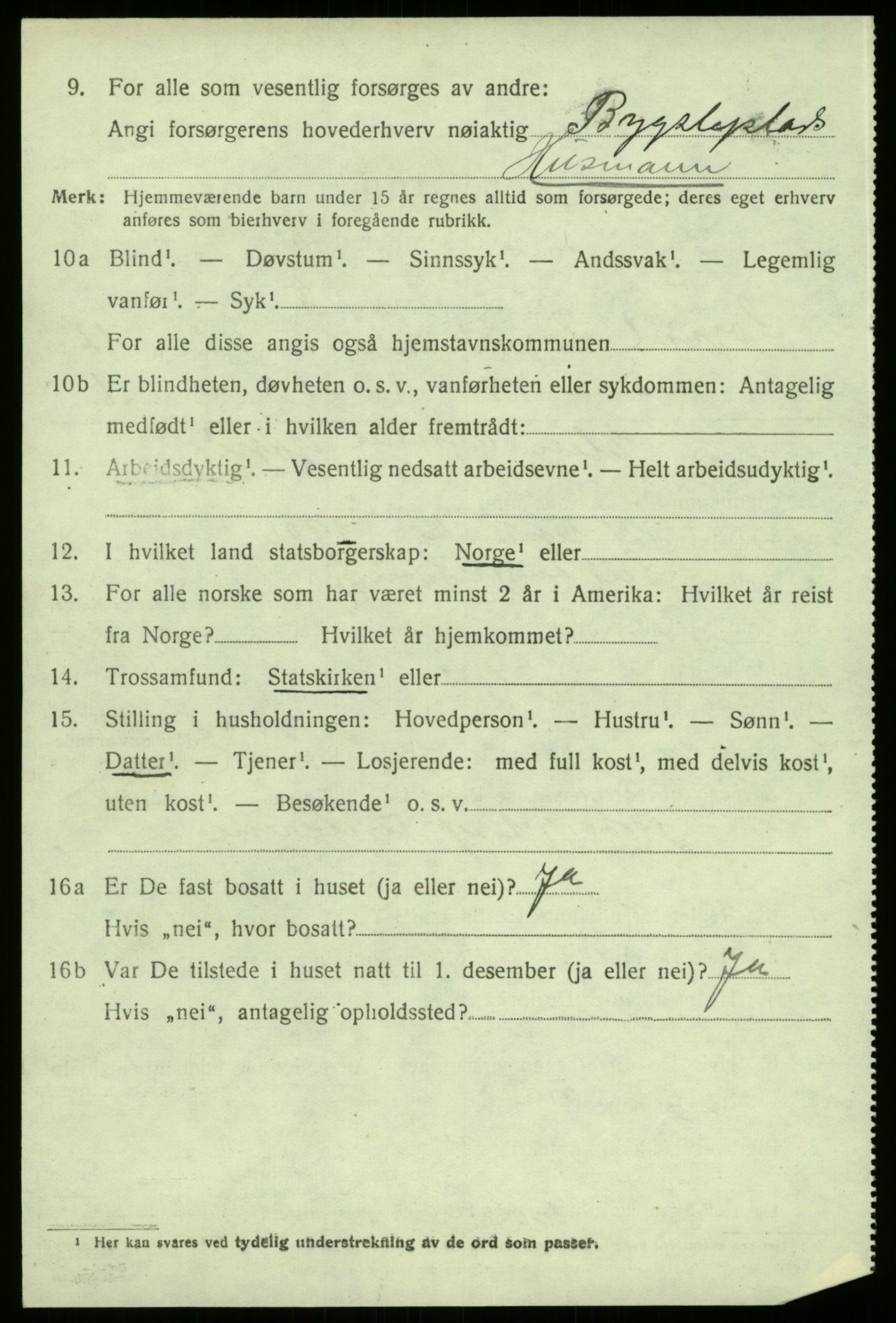 SAB, Folketelling 1920 for 1420 Sogndal herred, 1920, s. 5278