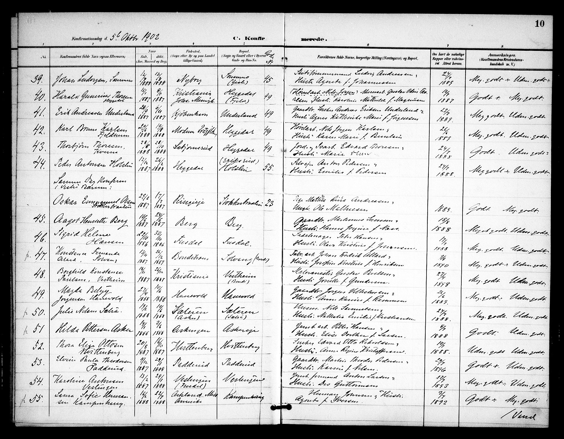 Asker prestekontor Kirkebøker, AV/SAO-A-10256a/F/Fa/L0016: Ministerialbok nr. I 16, 1900-1917, s. 10