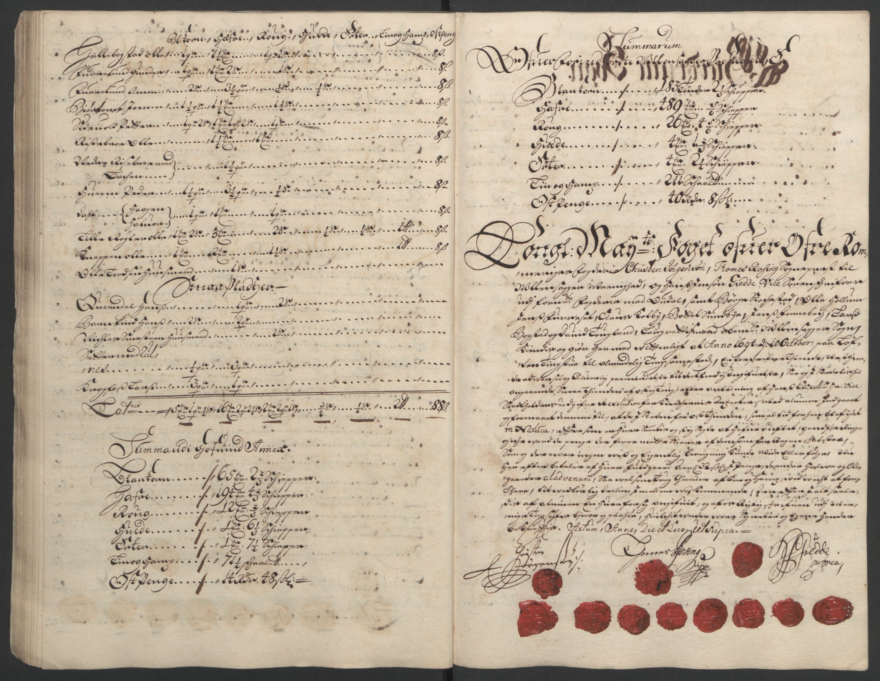 Rentekammeret inntil 1814, Reviderte regnskaper, Fogderegnskap, AV/RA-EA-4092/R12/L0706: Fogderegnskap Øvre Romerike, 1694, s. 46