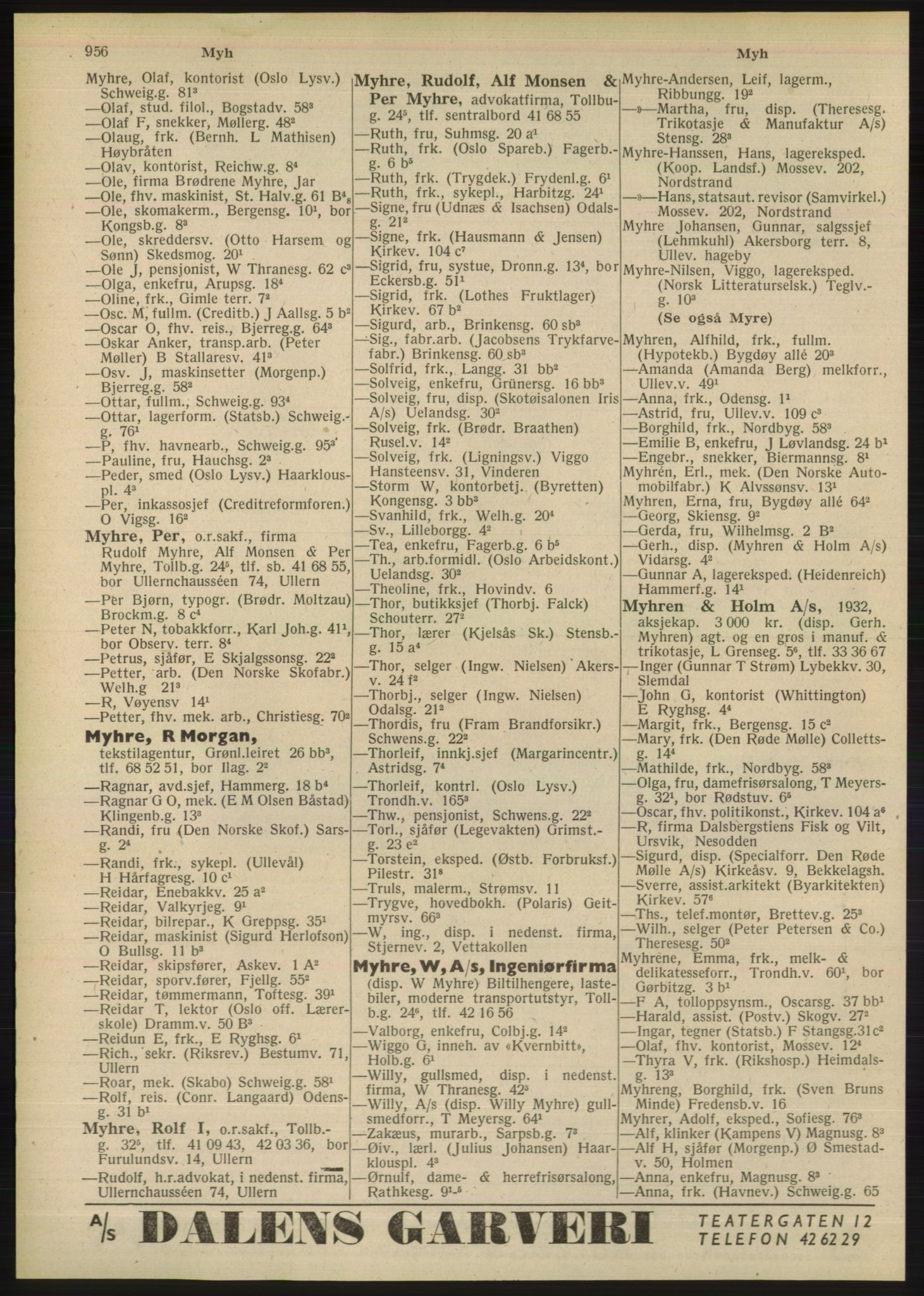 Kristiania/Oslo adressebok, PUBL/-, 1948, s. 956