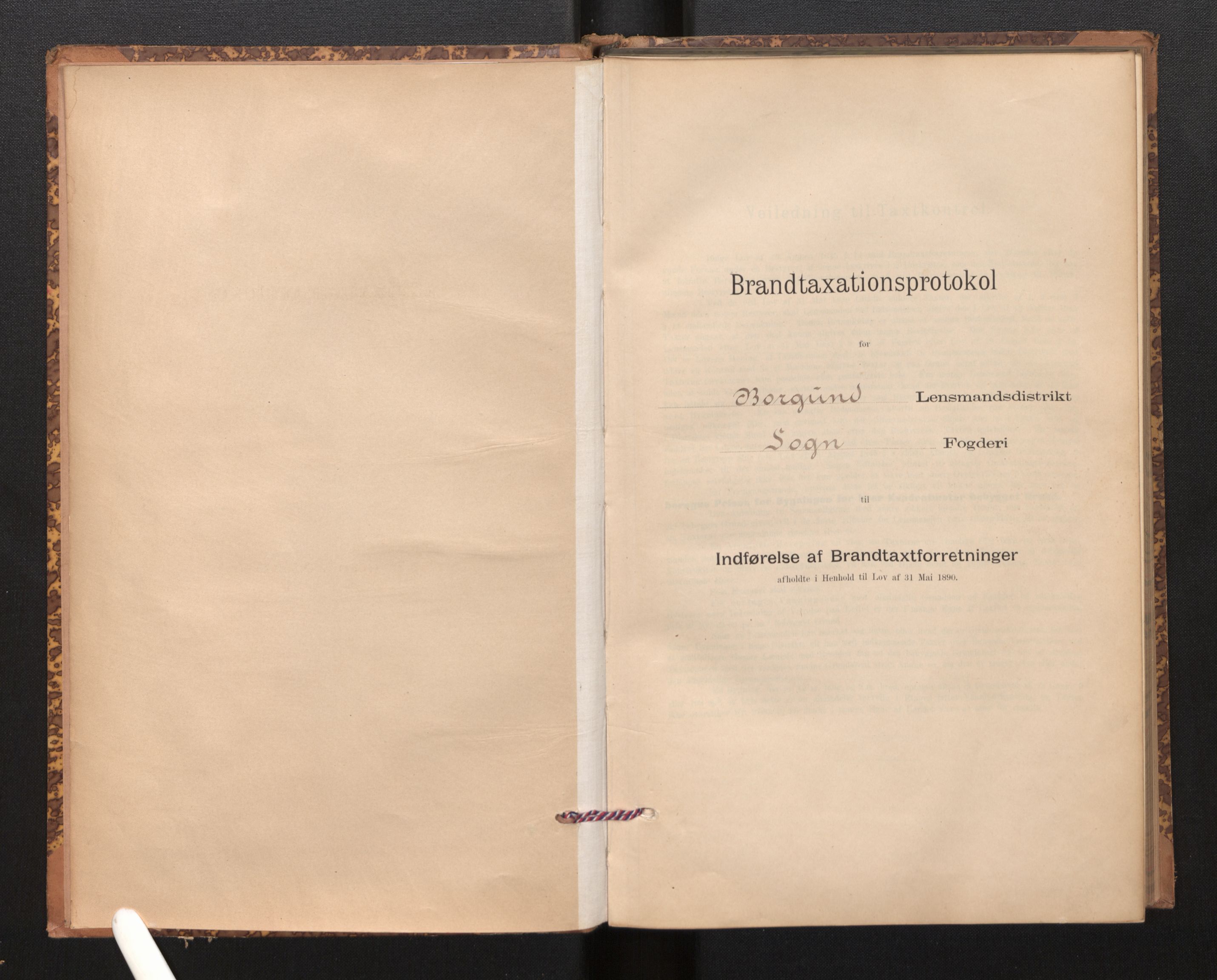 Lensmannen i Borgund, SAB/A-26601/0012/L0003: Branntakstprotokoll, skjematakst, 1903-1937