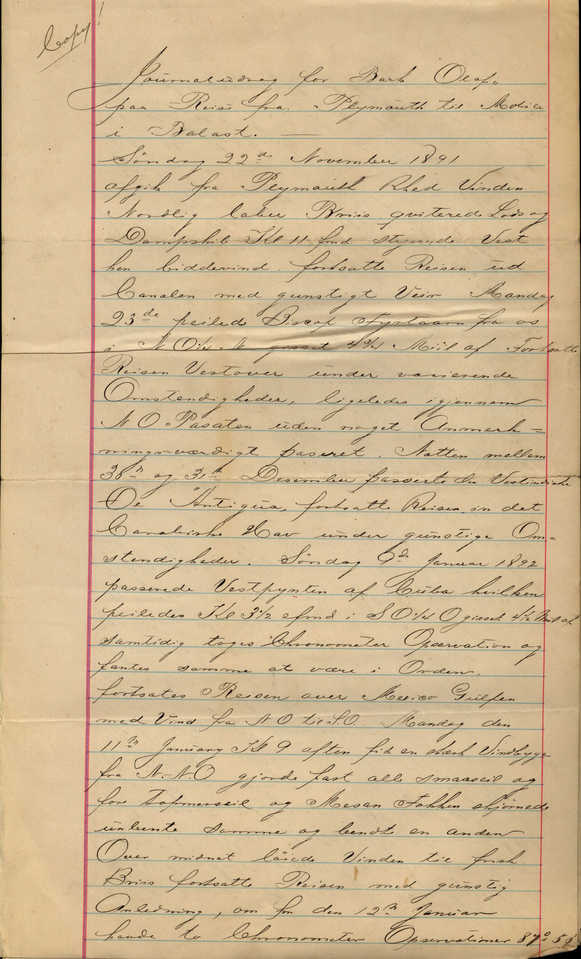 Pa 63 - Østlandske skibsassuranceforening, VEMU/A-1079/G/Ga/L0028/0005: Havaridokumenter / Tjømø, Magnolia, Caroline, Olaf, Stjernen, 1892, s. 133