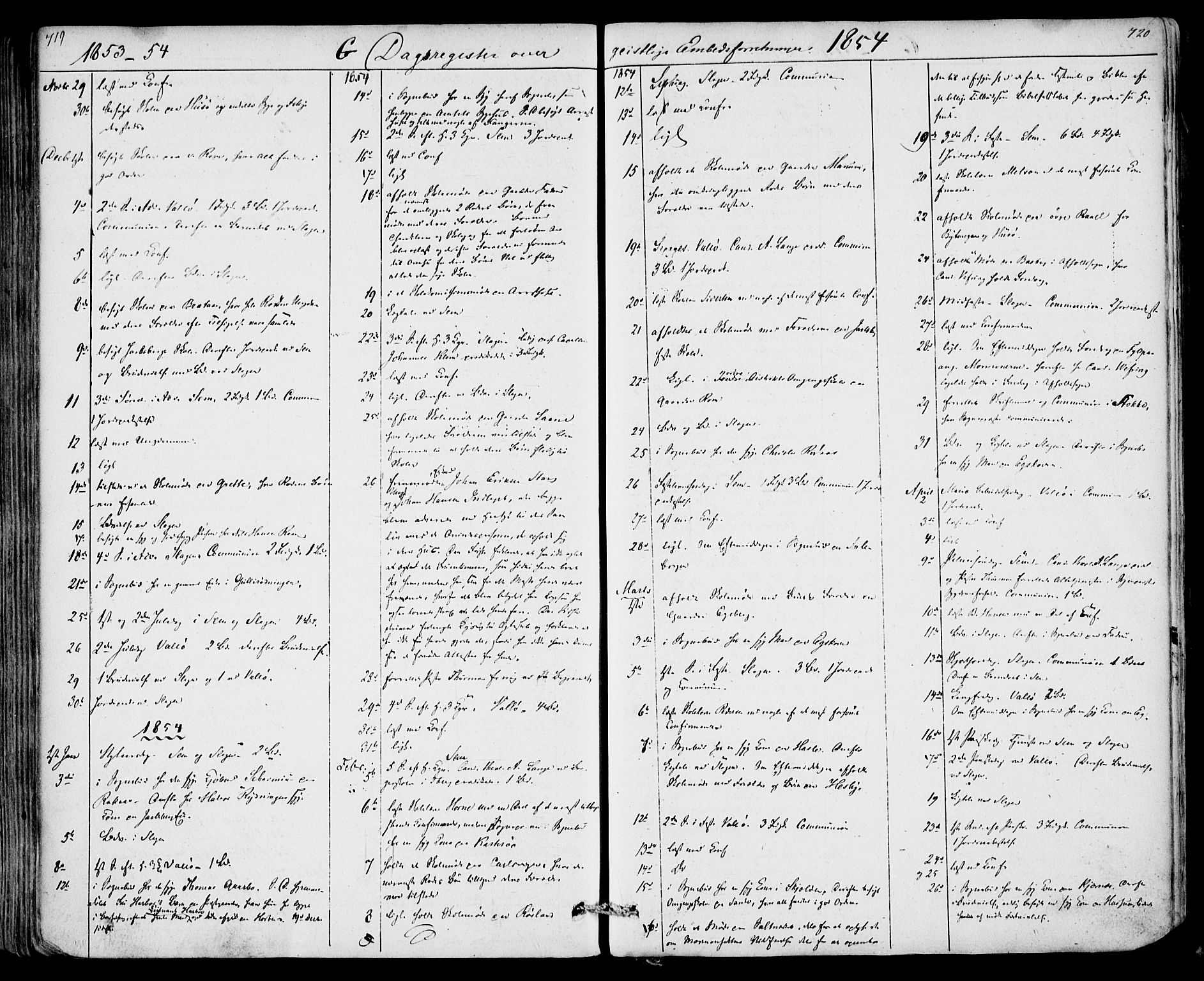 Sem kirkebøker, AV/SAKO-A-5/F/Fa/L0006: Ministerialbok nr. I 6, 1843-1855, s. 719-720