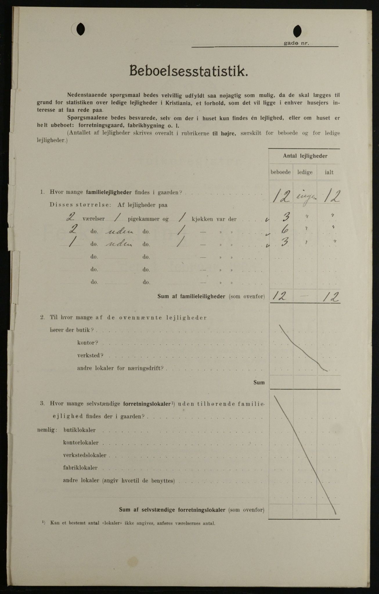 OBA, Kommunal folketelling 1.2.1908 for Kristiania kjøpstad, 1908, s. 44488