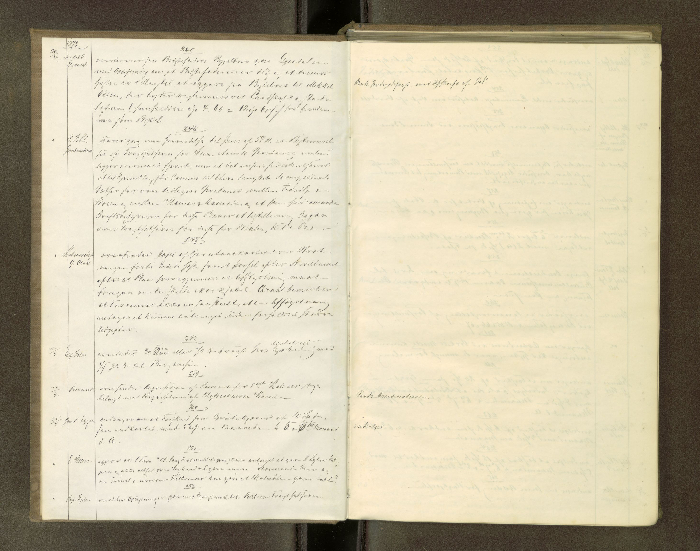 Røros kobberverk, SAT/PA-0211/1/38/L0061: 2.9 Direktørens journal, 1873-1875