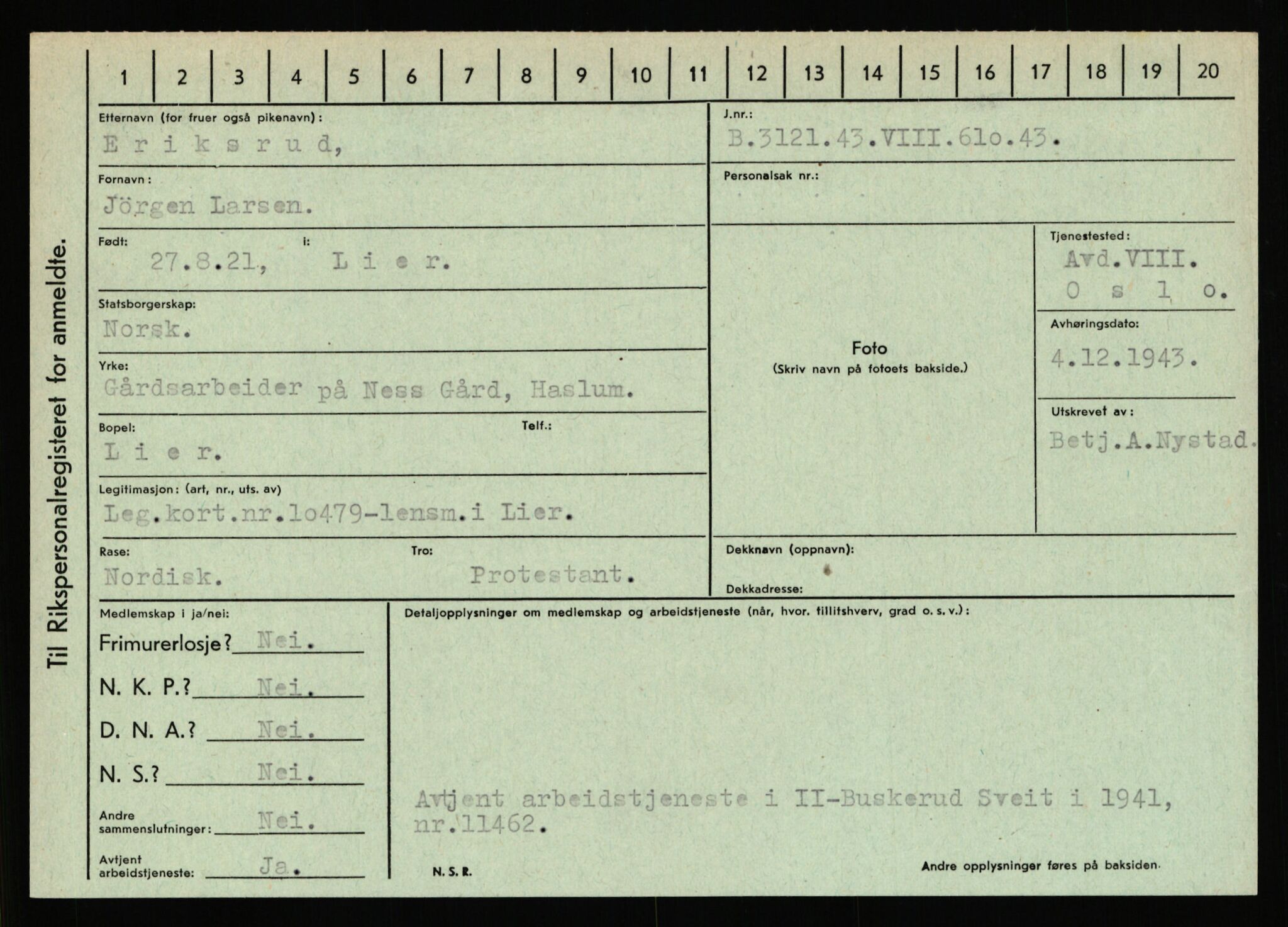 Statspolitiet - Hovedkontoret / Osloavdelingen, AV/RA-S-1329/C/Ca/L0004: Eid - funn av gjenstander	, 1943-1945, s. 2067