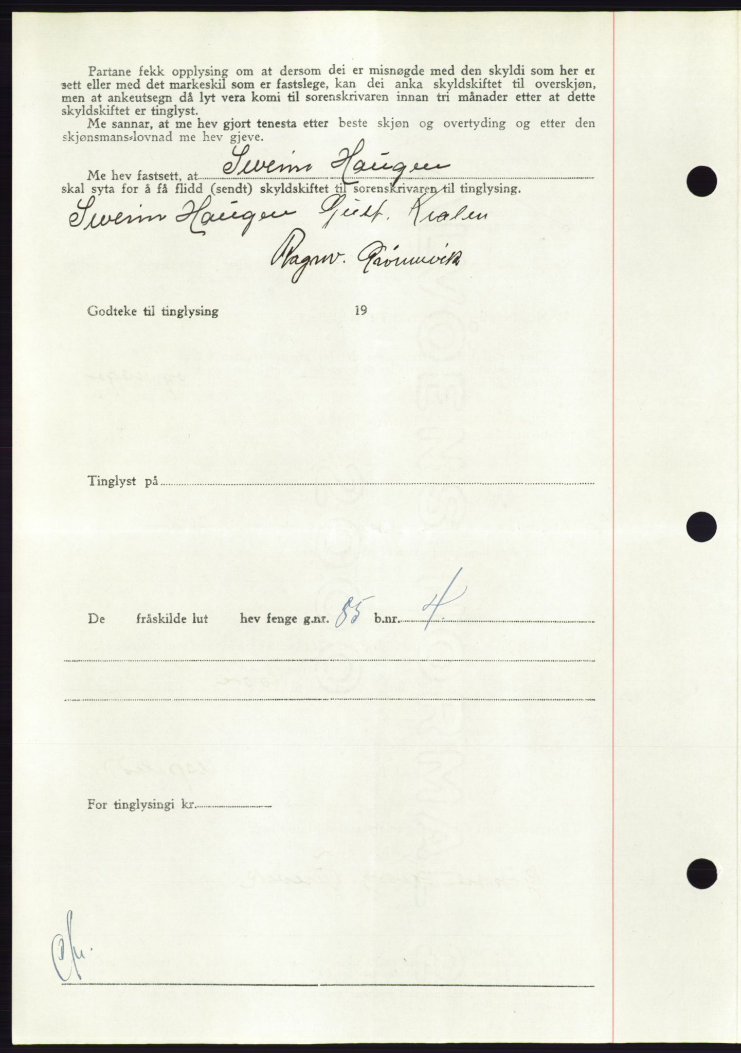 Søre Sunnmøre sorenskriveri, AV/SAT-A-4122/1/2/2C/L0085: Pantebok nr. 11A, 1949-1949, Dagboknr: 2102/1949