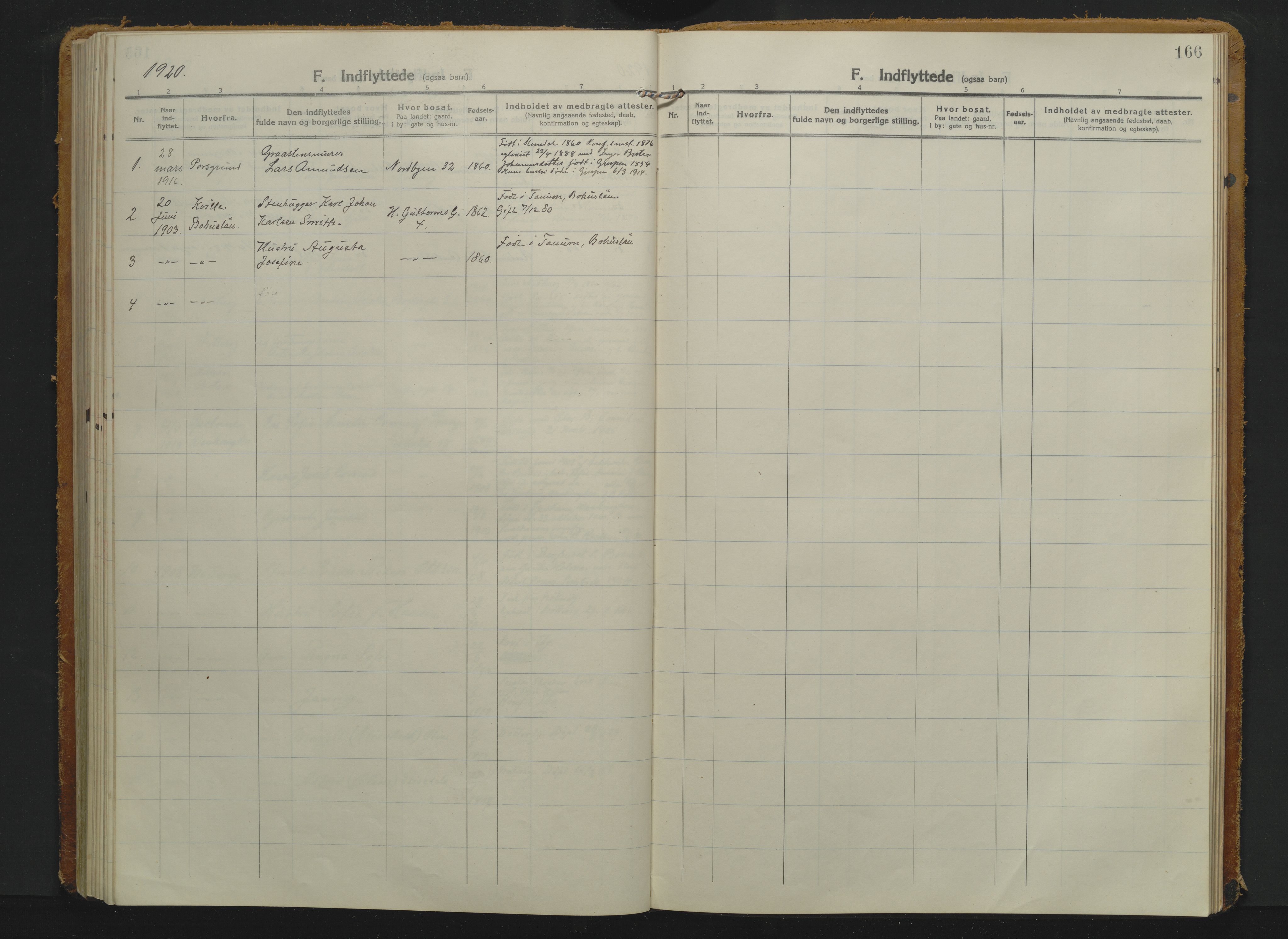 Tønsberg kirkebøker, AV/SAKO-A-330/F/Fa/L0019: Ministerialbok nr. I 19, 1914-1928, s. 166