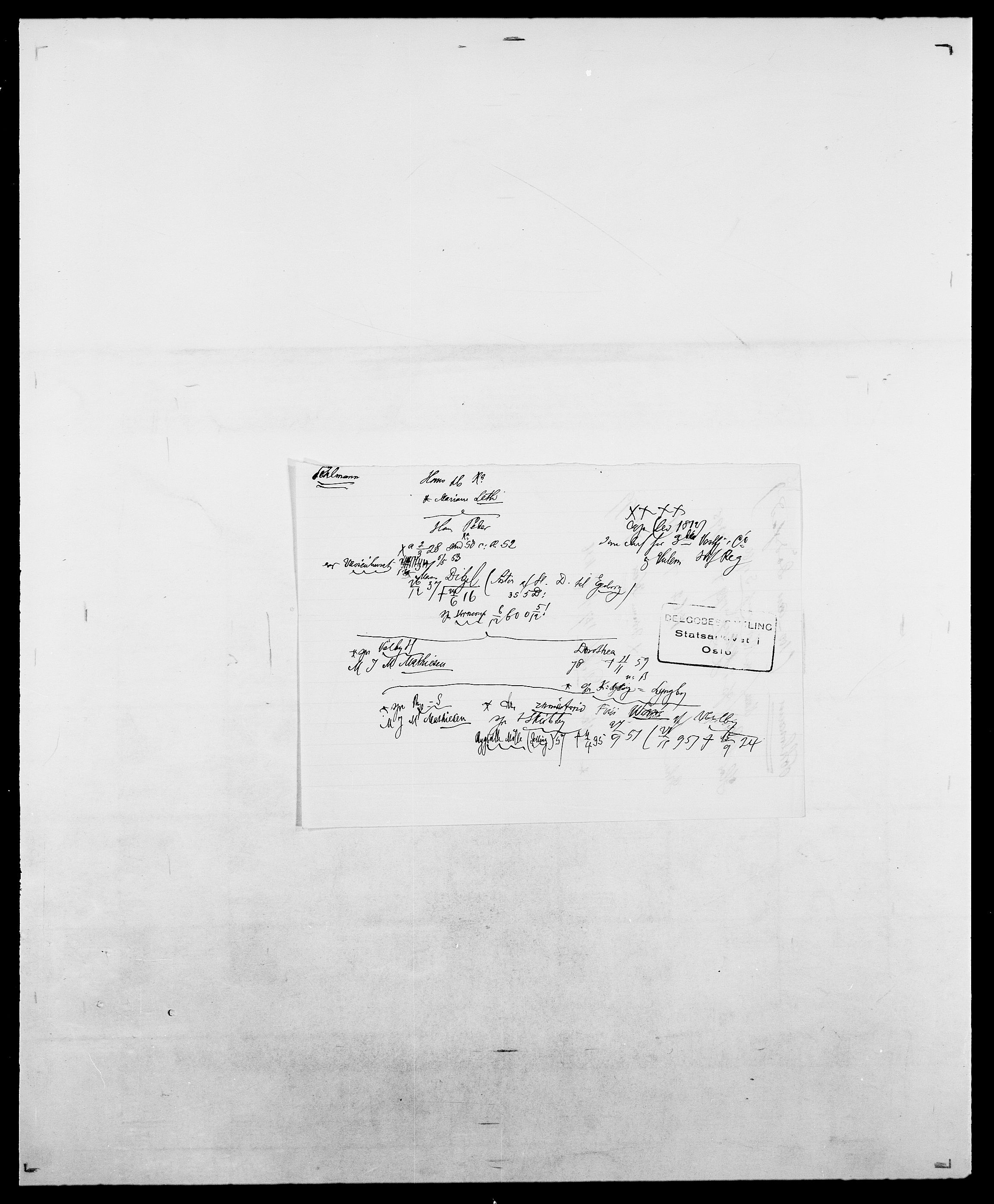 Delgobe, Charles Antoine - samling, AV/SAO-PAO-0038/D/Da/L0031: de Place - Raaum, s. 179
