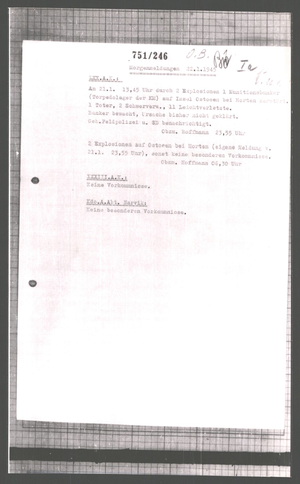 Forsvarets Overkommando. 2 kontor. Arkiv 11.4. Spredte tyske arkivsaker, AV/RA-RAFA-7031/D/Dar/Dara/L0006: Krigsdagbøker for 20. Gebirgs-Armee-Oberkommando (AOK 20), 1945, s. 719