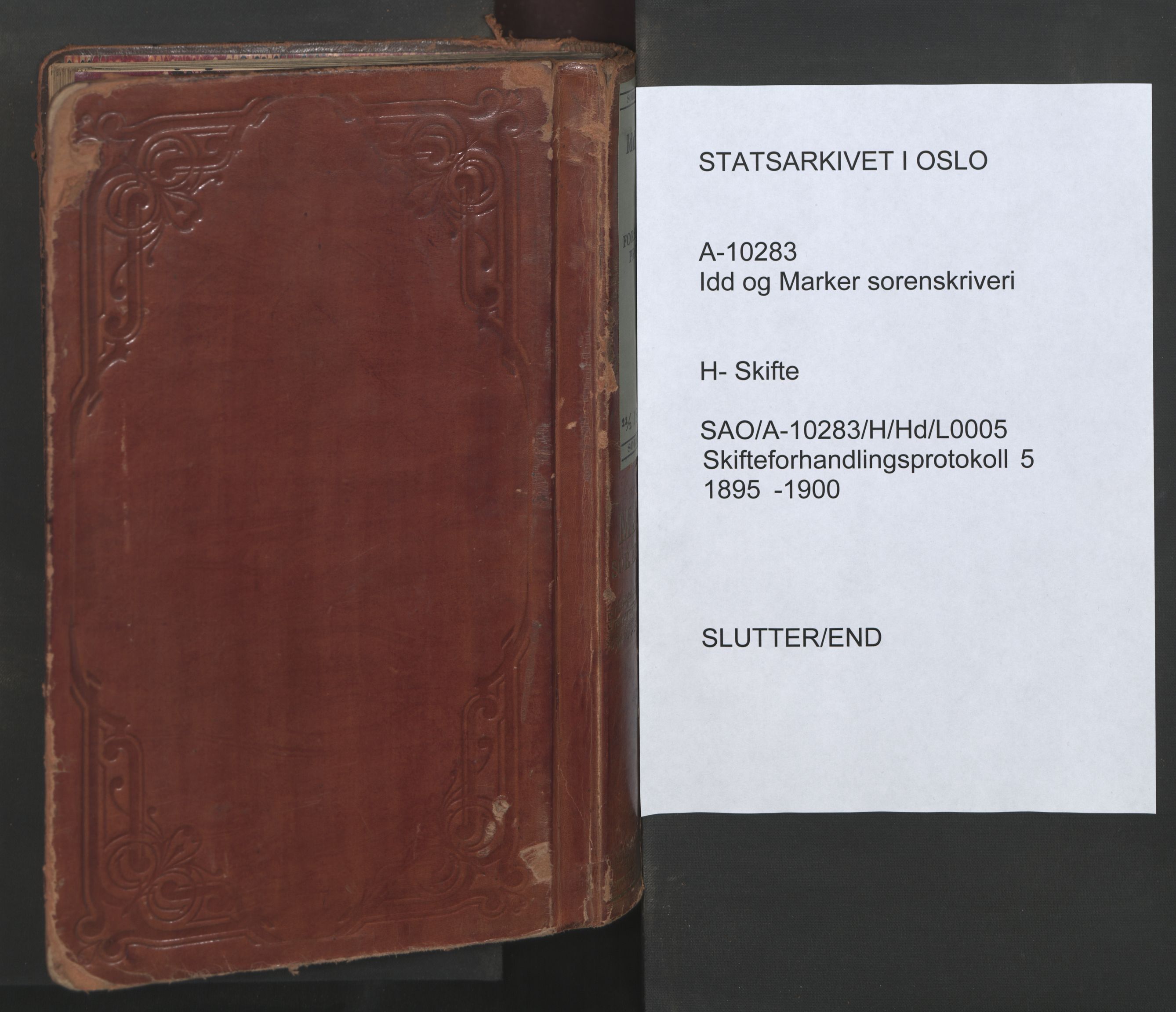 Idd og Marker sorenskriveri, AV/SAO-A-10283/H/Hd/L0005: Skifteforhandlingsprotokoll, 1895-1900