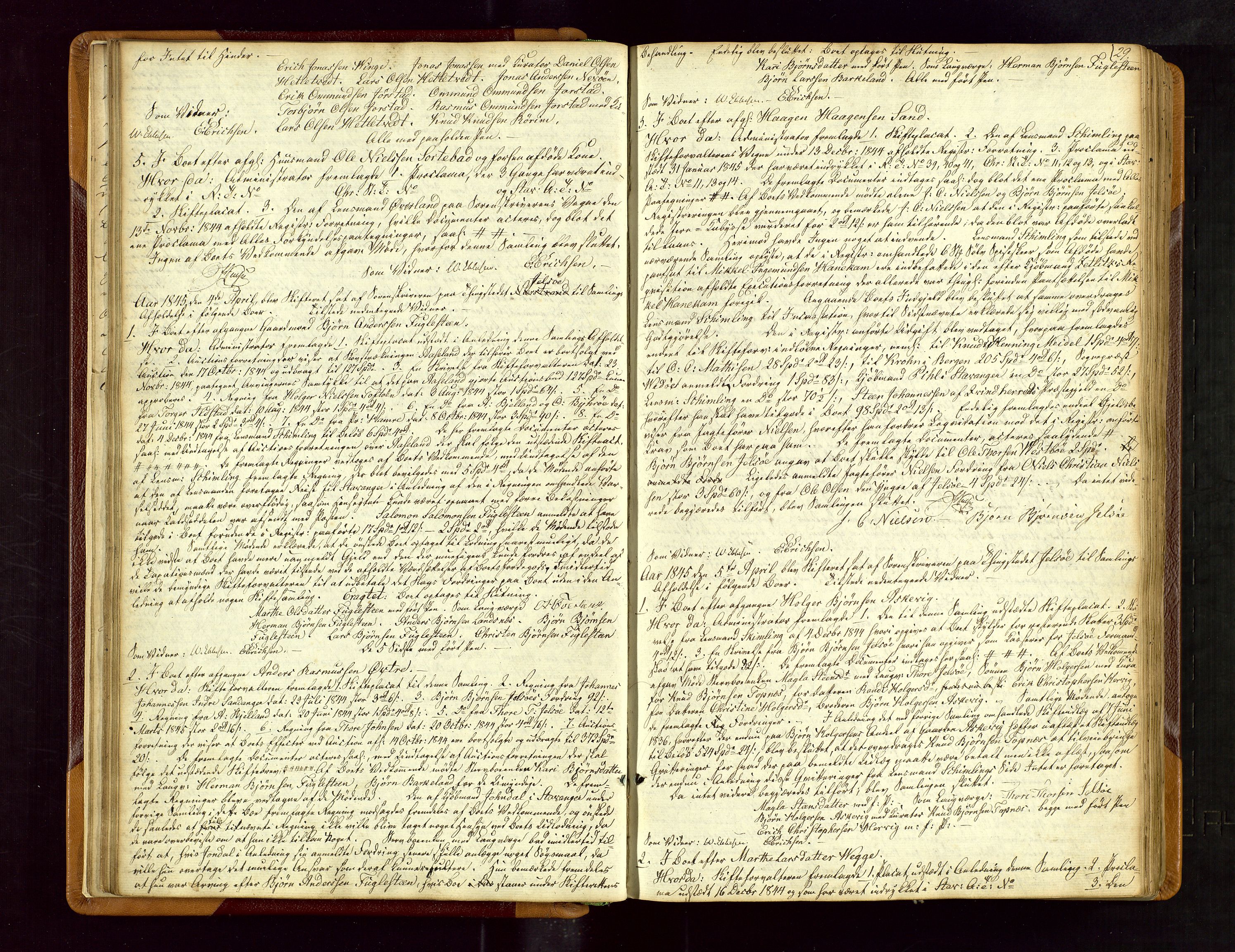 Ryfylke tingrett, AV/SAST-A-100055/001/IV/IVF/L0001: Skifteforhandlingsprotokoll A 1, 1844-1862, s. 29